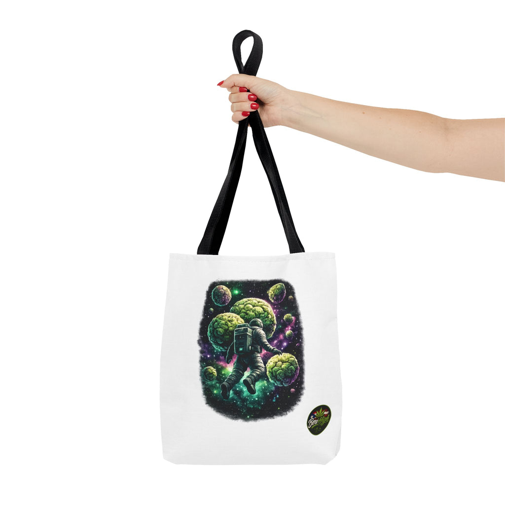 Astro Leaf Tote Bag — Cannabis Space Astronaut All-Over Print Tote