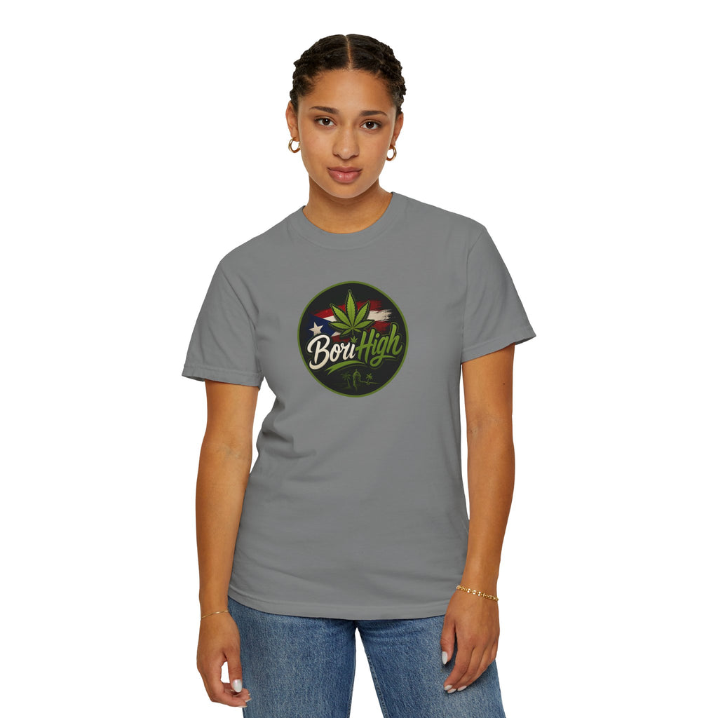 Born High Cannabis Leaf Graphic T-Shirt — Retro Rasta Weed Tee