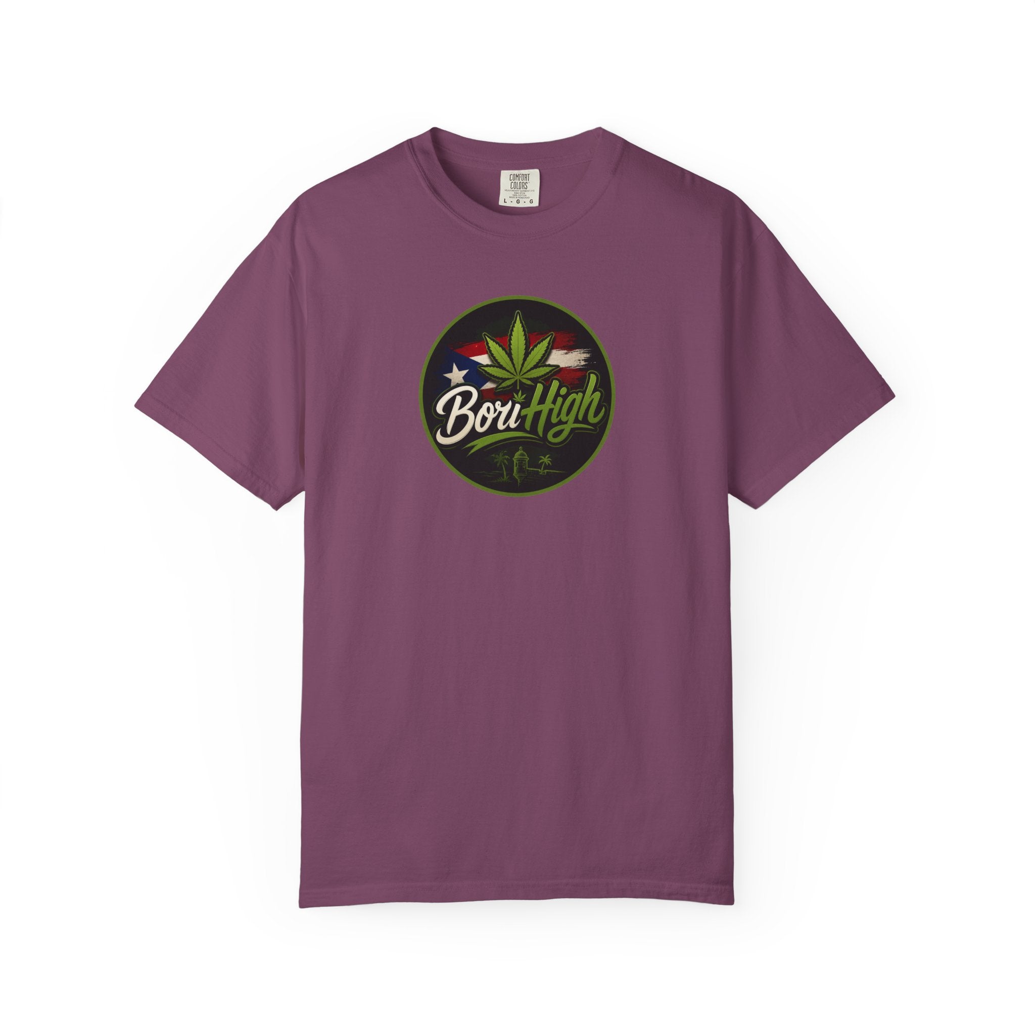 Born High Cannabis Leaf Graphic T-Shirt — Retro Rasta Weed Tee