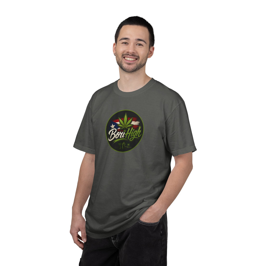 Born High Cannabis Leaf Graphic T-Shirt — Retro Rasta Weed Tee