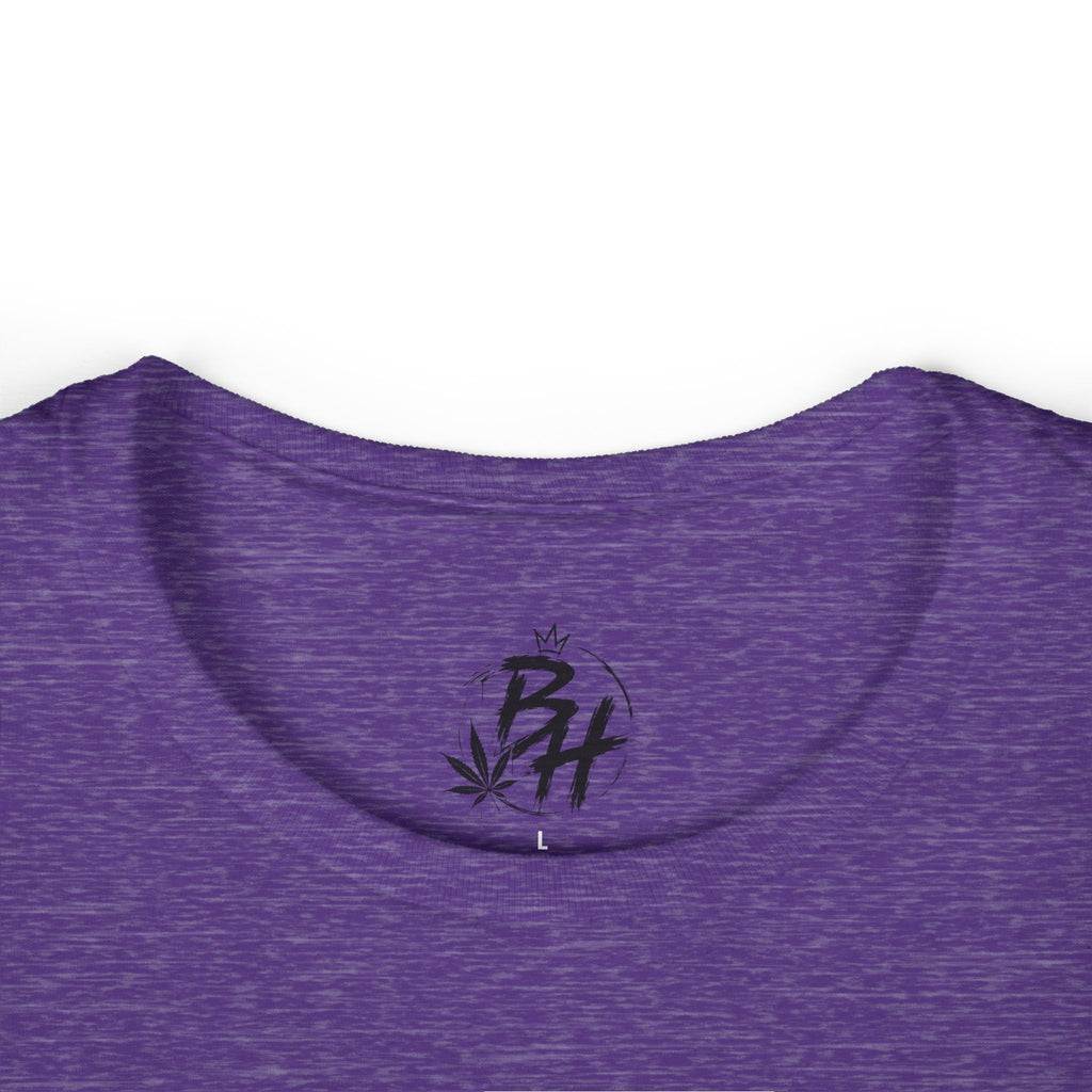 Elevated & Unbothered Women's Tee — 'BoriHigh Good Vibes' Cannabis Leaf Graphic