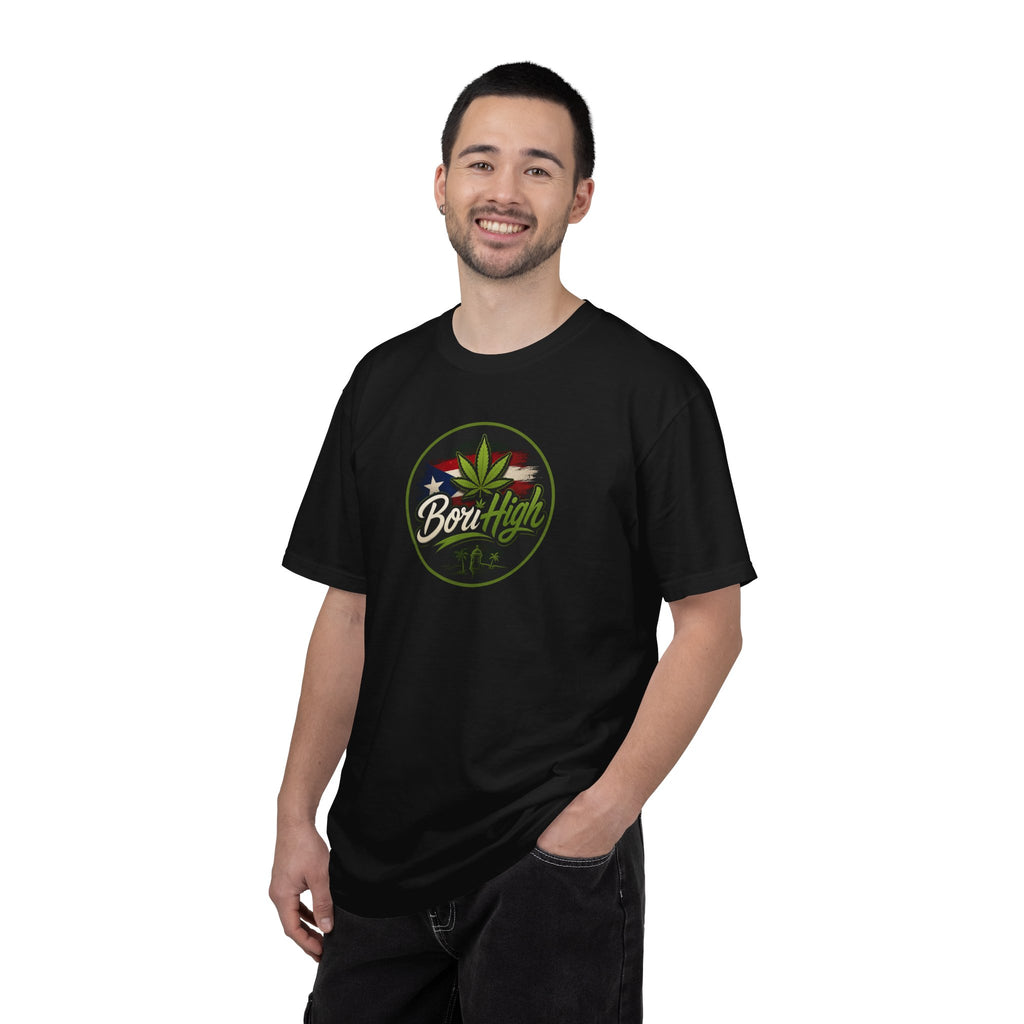 Born High Cannabis Leaf Graphic T-Shirt — Retro Rasta Weed Tee