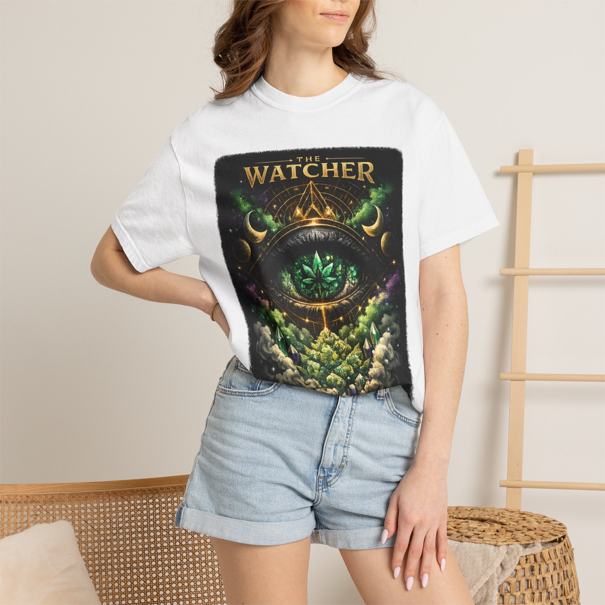 The Watcher T-Shirt — Mystical Eye Forest Graphic Tee