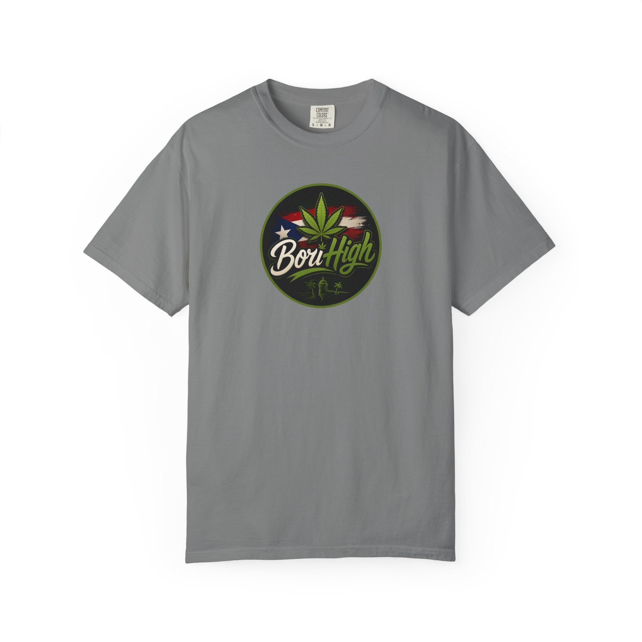 Born High Cannabis Leaf Graphic T-Shirt — Retro Rasta Weed Tee