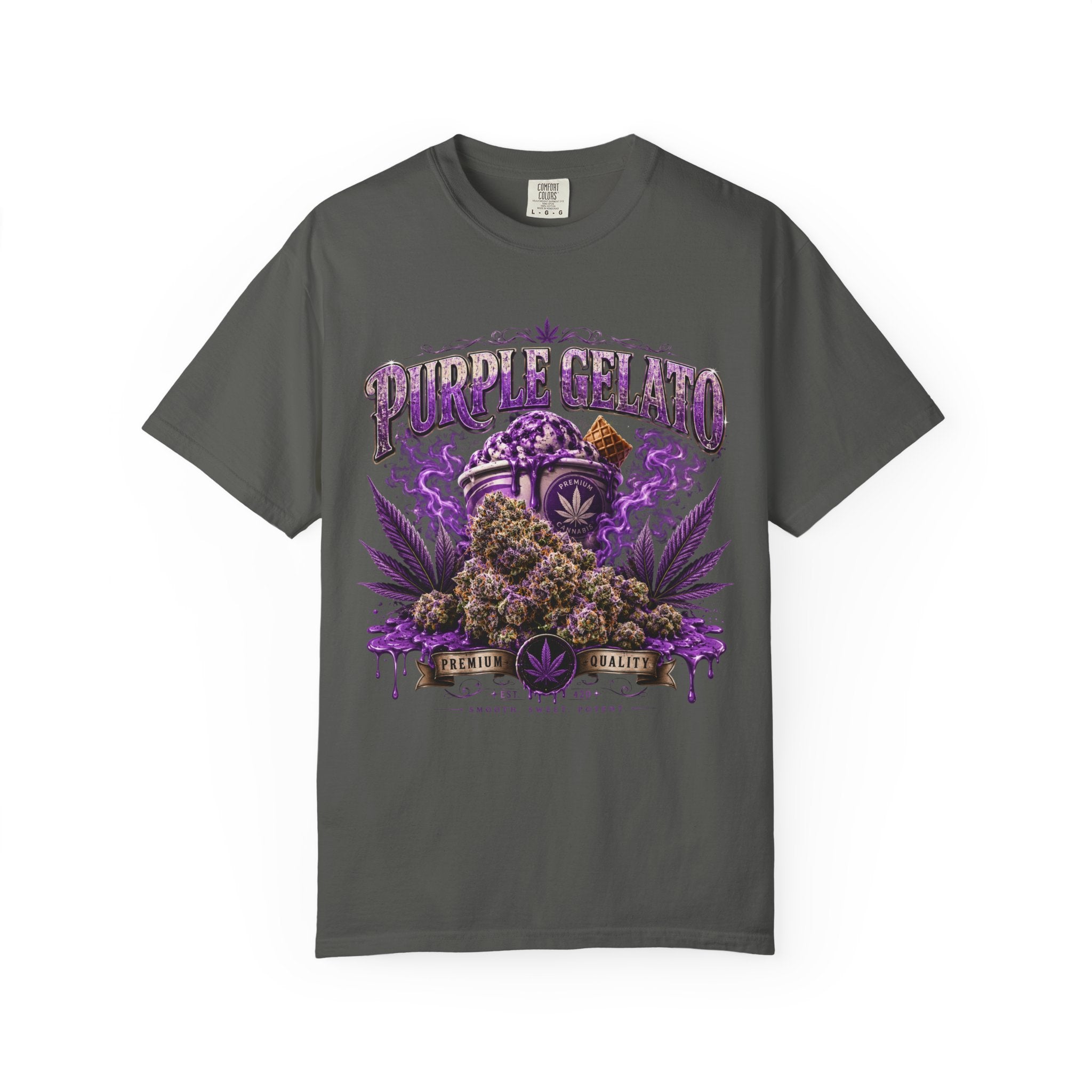 T-Shirt — "Purple Gelato" Cannabis Graphic Tee
