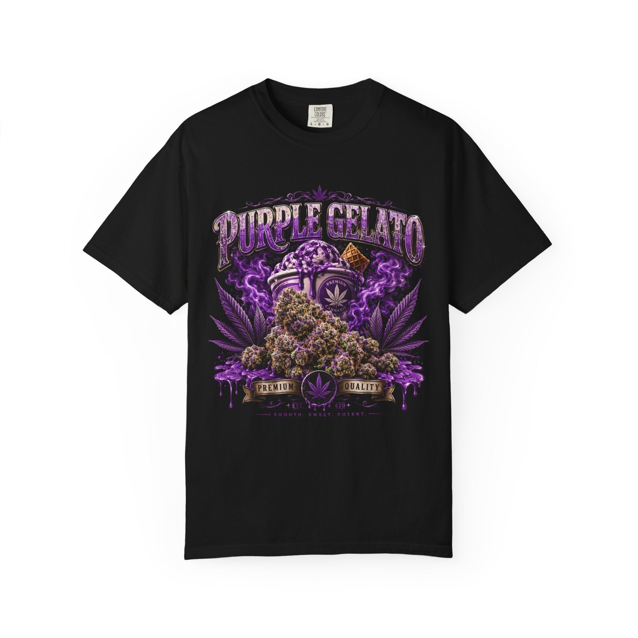 T-Shirt — "Purple Gelato" Cannabis Graphic Tee