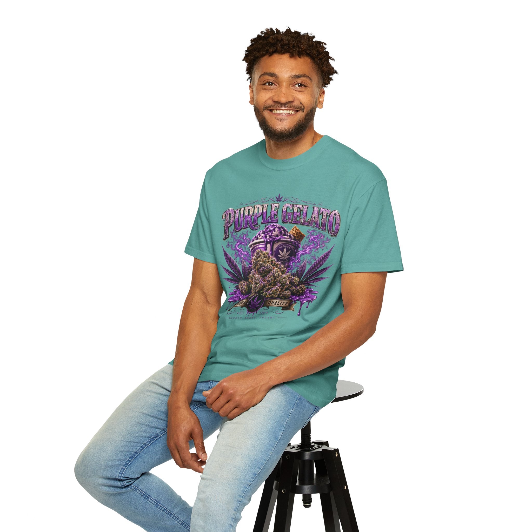 T-Shirt — "Purple Gelato" Cannabis Graphic Tee