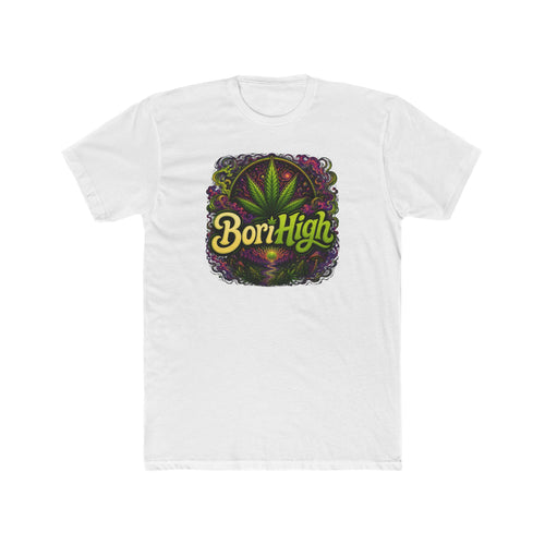 Bori High Cannabis Leaf Graphic Tee — Retro Stoner Vibe T-Shirt