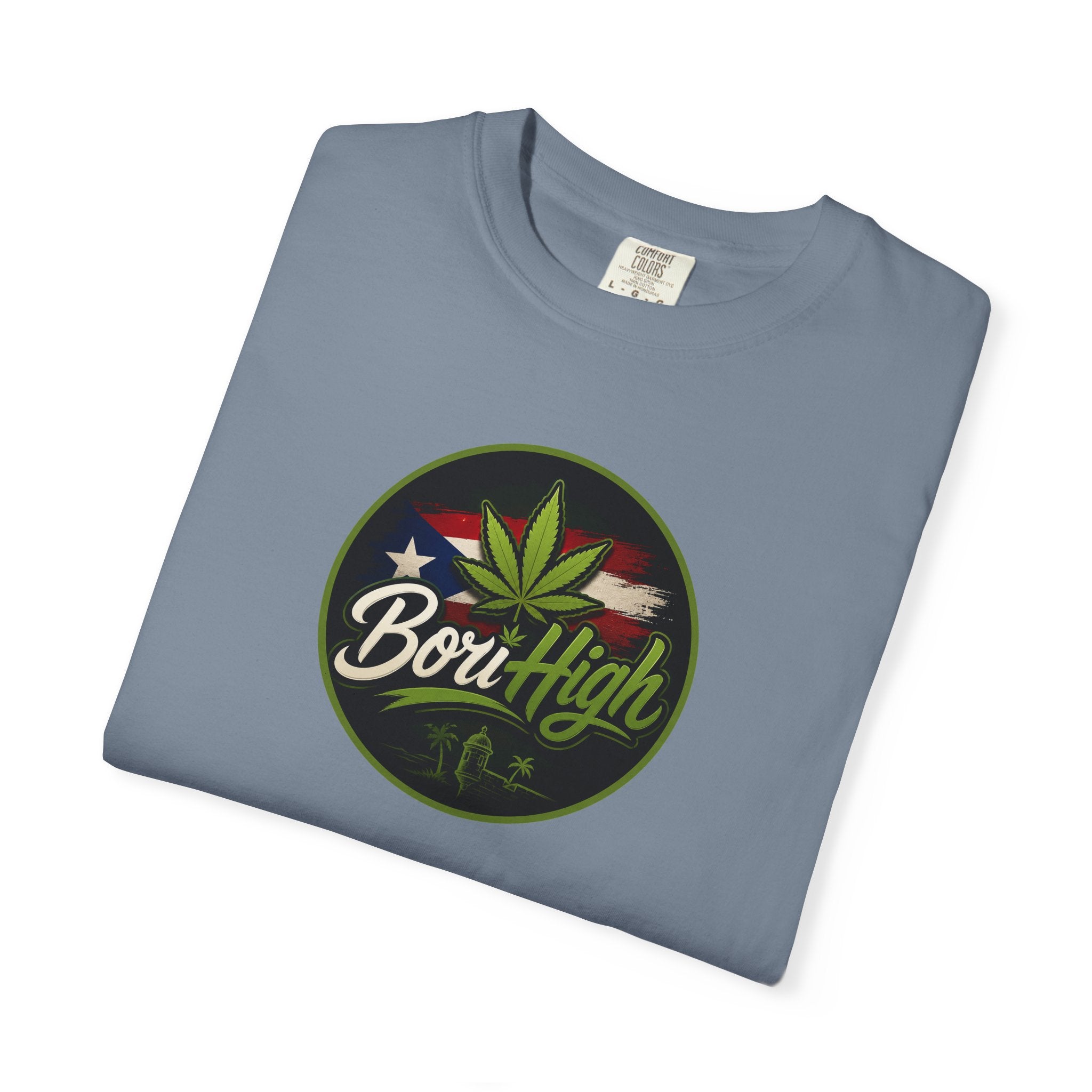 Born High Cannabis Leaf Graphic T-Shirt — Retro Rasta Weed Tee