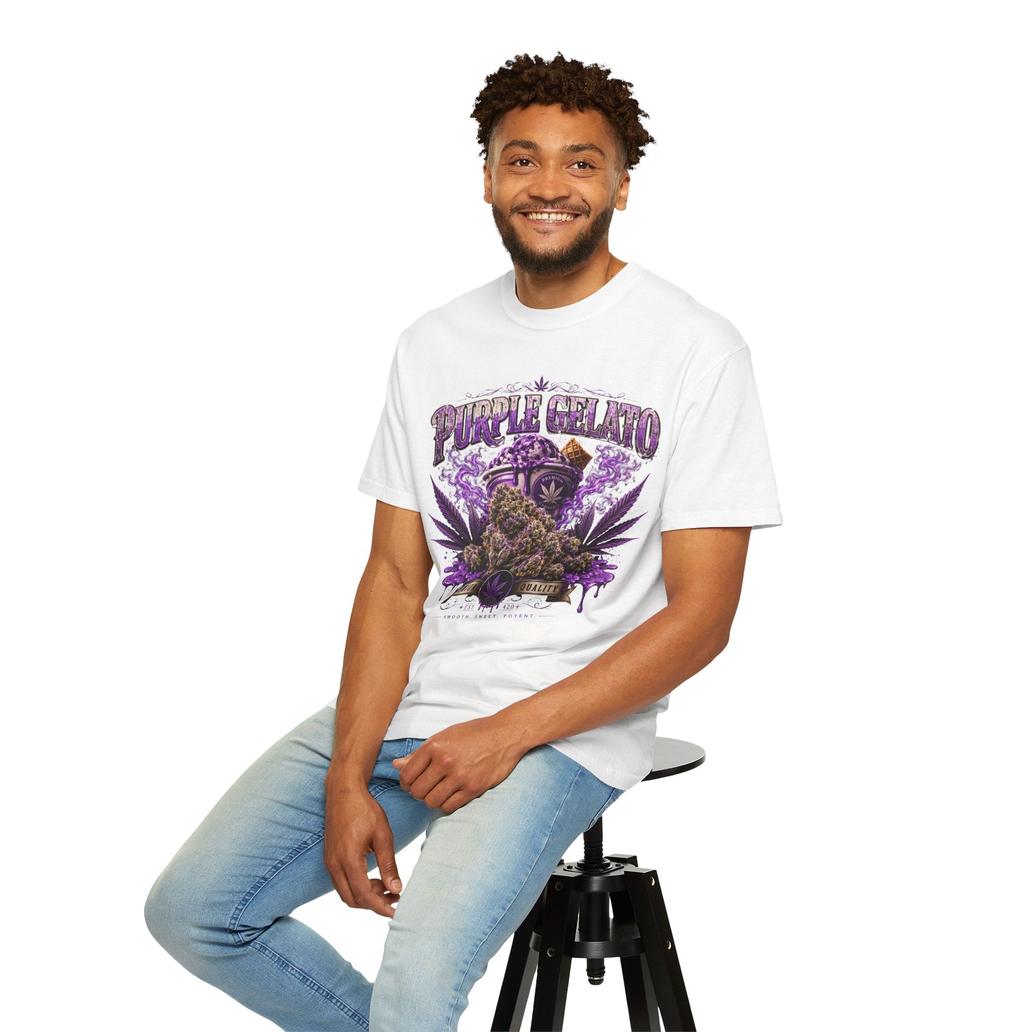 T-Shirt — "Purple Gelato" Cannabis Graphic Tee