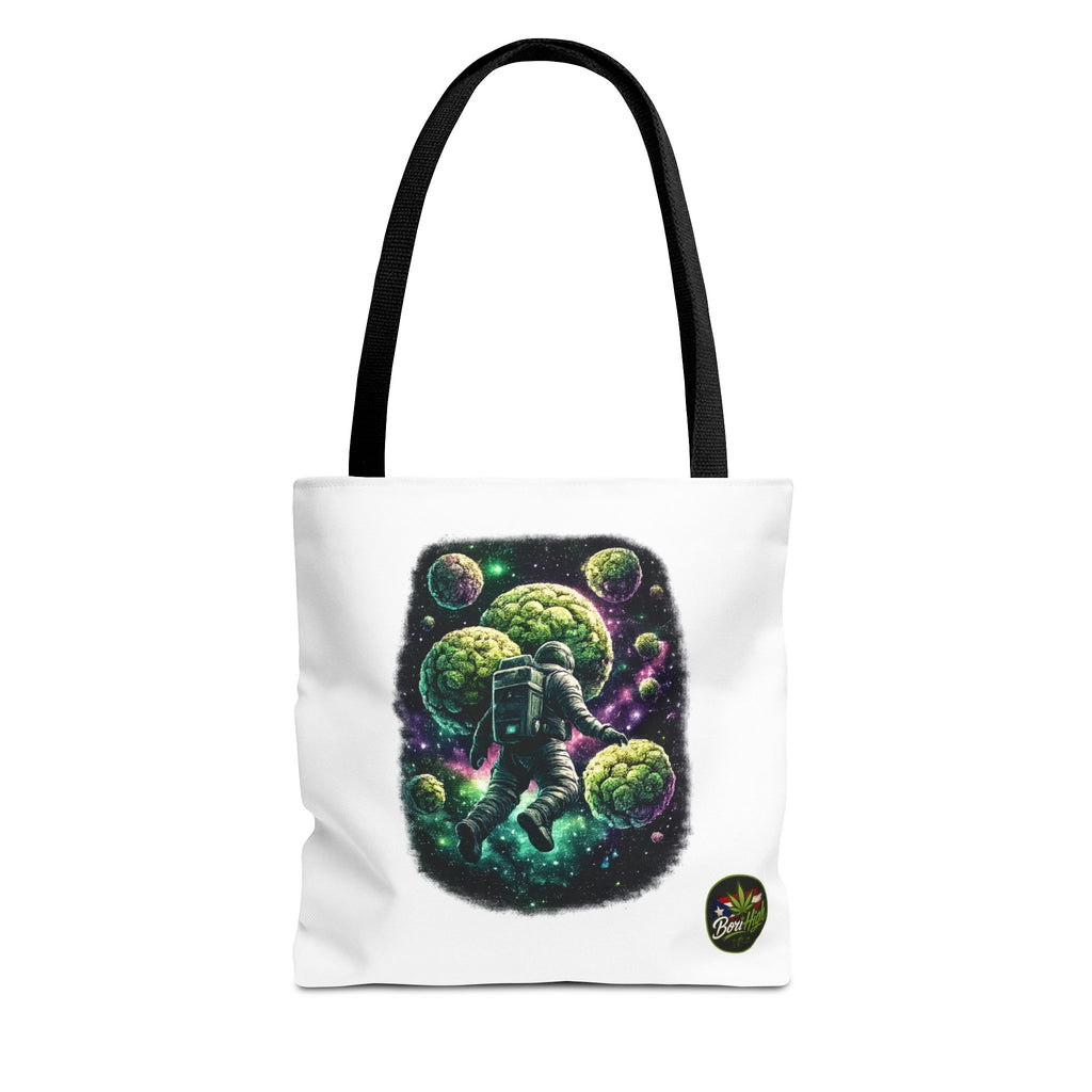 Astro Leaf Tote Bag — Cannabis Space Astronaut All-Over Print Tote