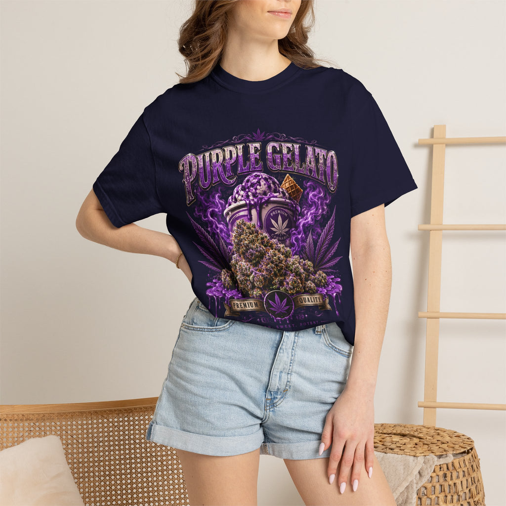 T-Shirt — "Purple Gelato" Cannabis Graphic Tee
