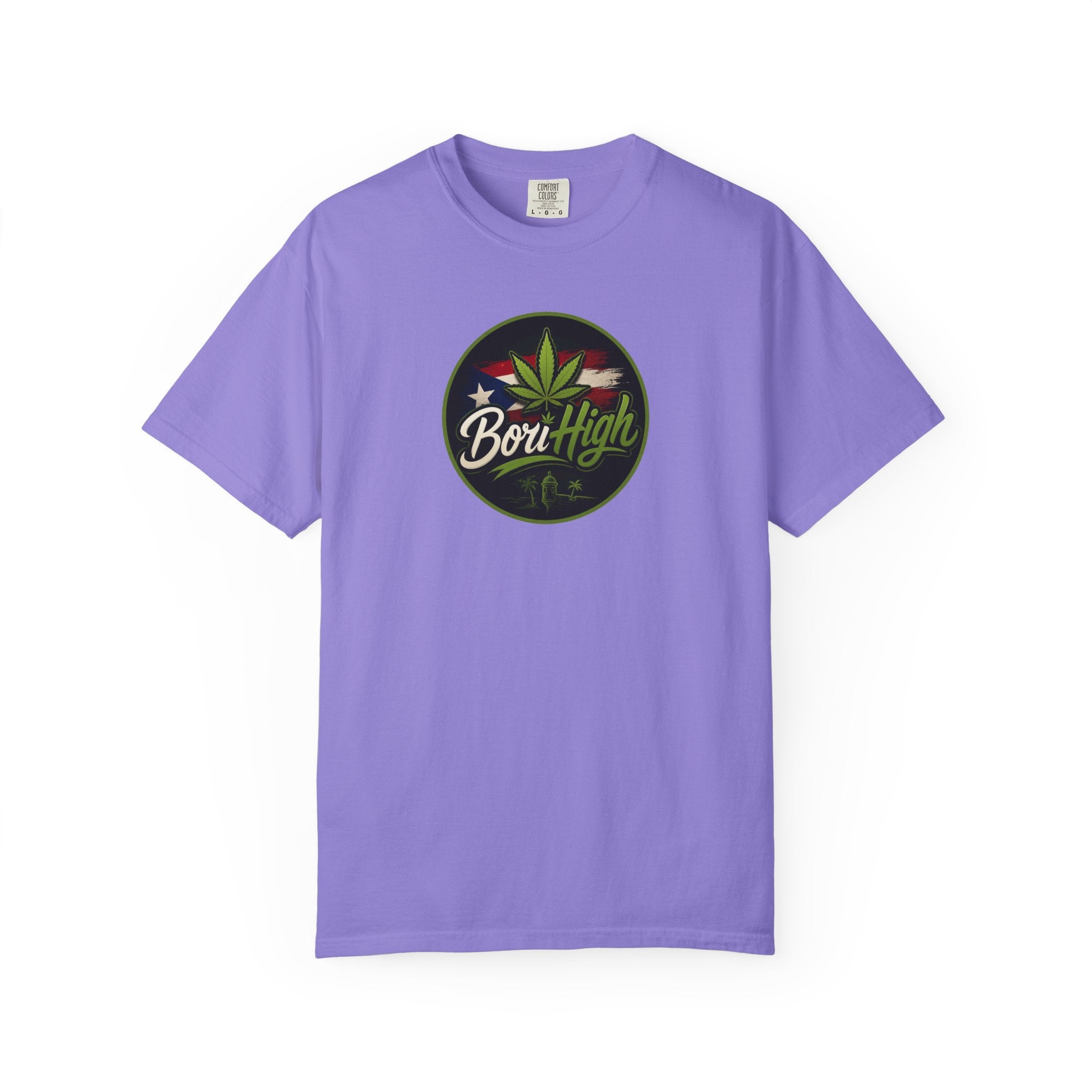 Born High Cannabis Leaf Graphic T-Shirt — Retro Rasta Weed Tee