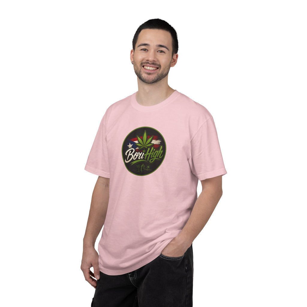 Born High Cannabis Leaf Graphic T-Shirt — Retro Rasta Weed Tee