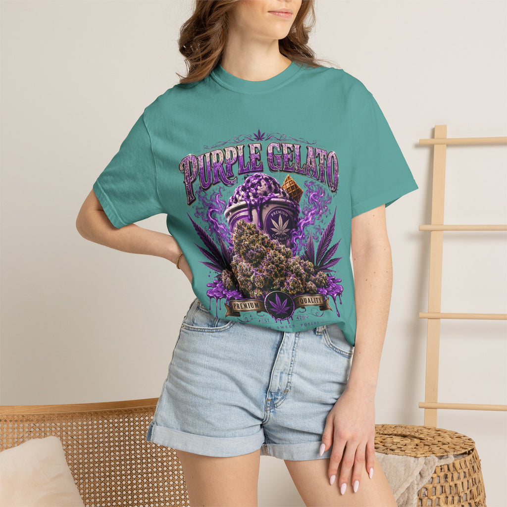 T-Shirt — "Purple Gelato" Cannabis Graphic Tee