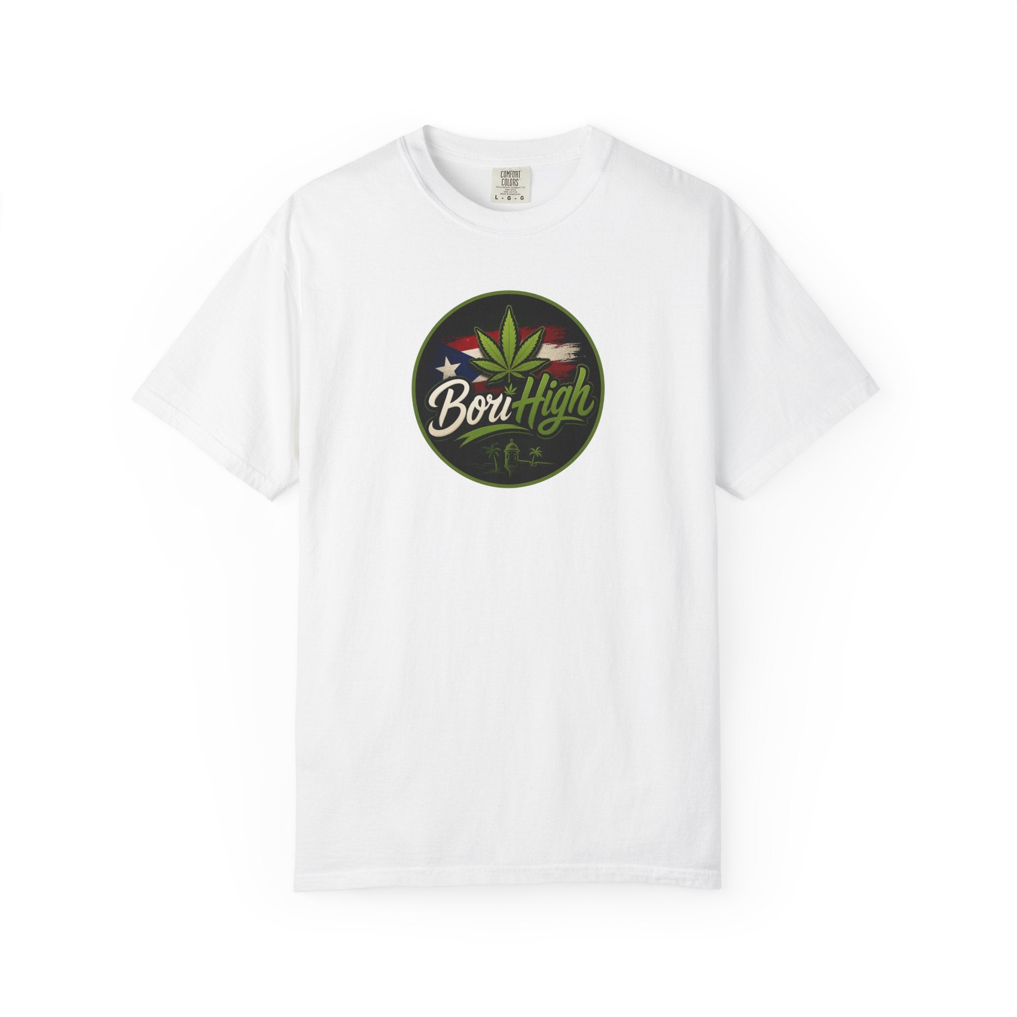 Born High Cannabis Leaf Graphic T-Shirt — Retro Rasta Weed Tee