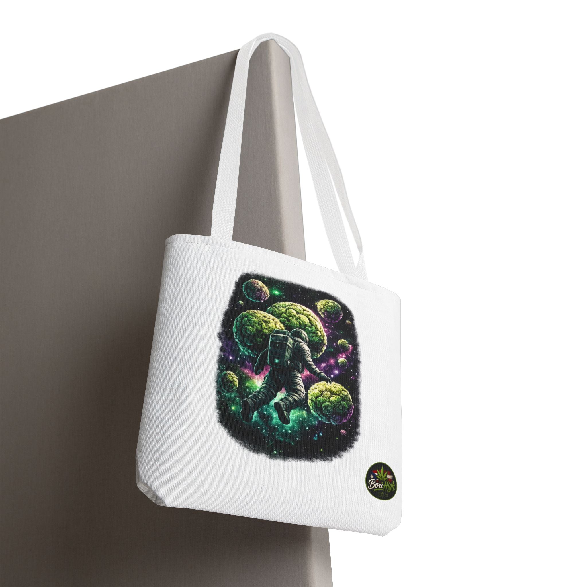 Astro Leaf Tote Bag — Cannabis Space Astronaut All-Over Print Tote