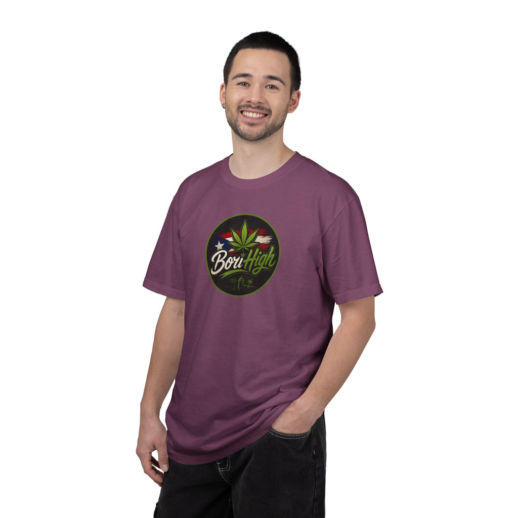 Born High Cannabis Leaf Graphic T-Shirt — Retro Rasta Weed Tee