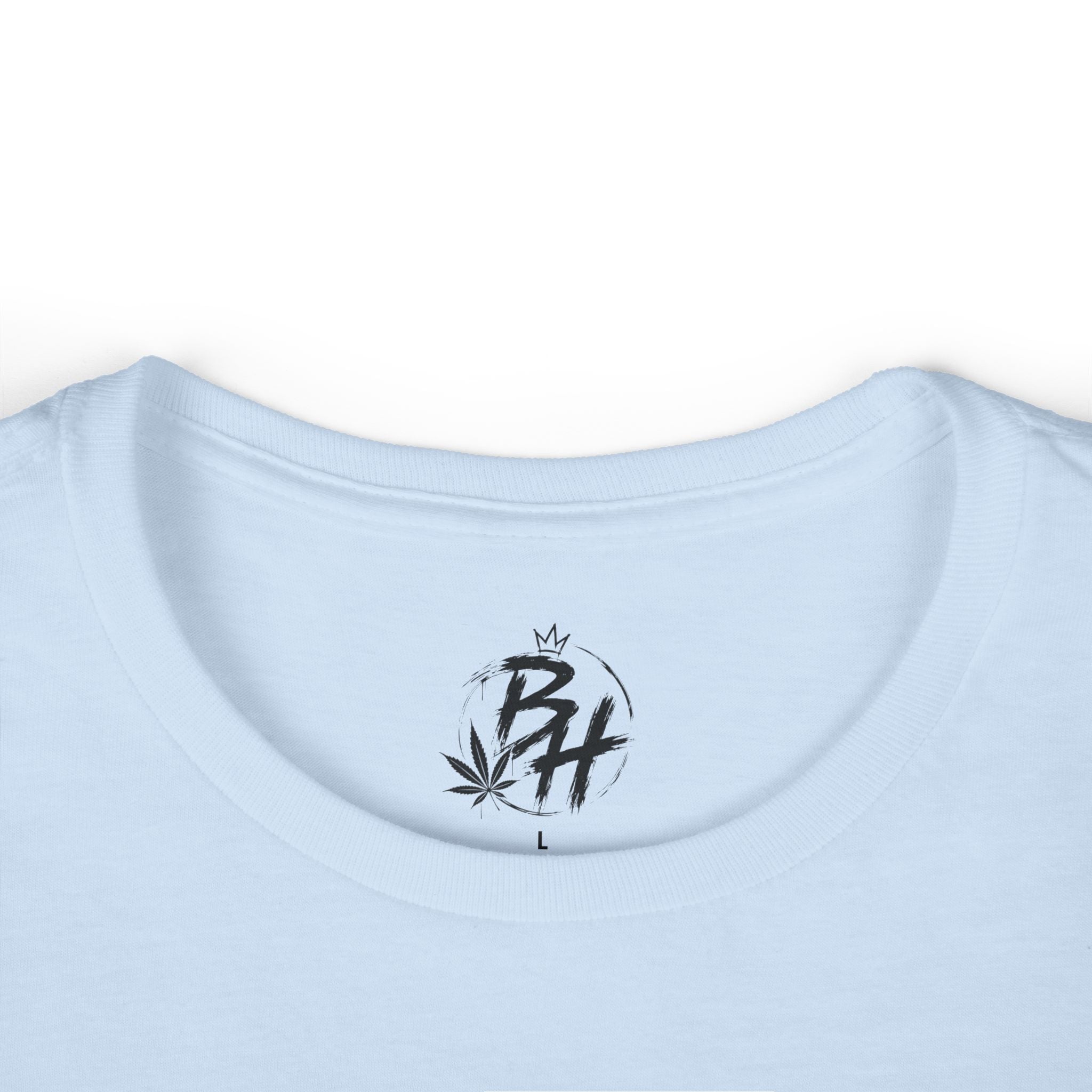Elevated & Unbothered Women's Tee — 'BoriHigh Good Vibes' Cannabis Leaf Graphic