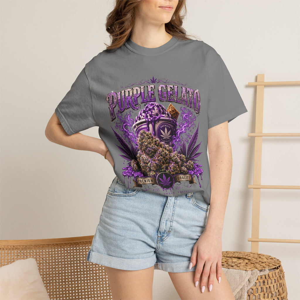 T-Shirt — "Purple Gelato" Cannabis Graphic Tee