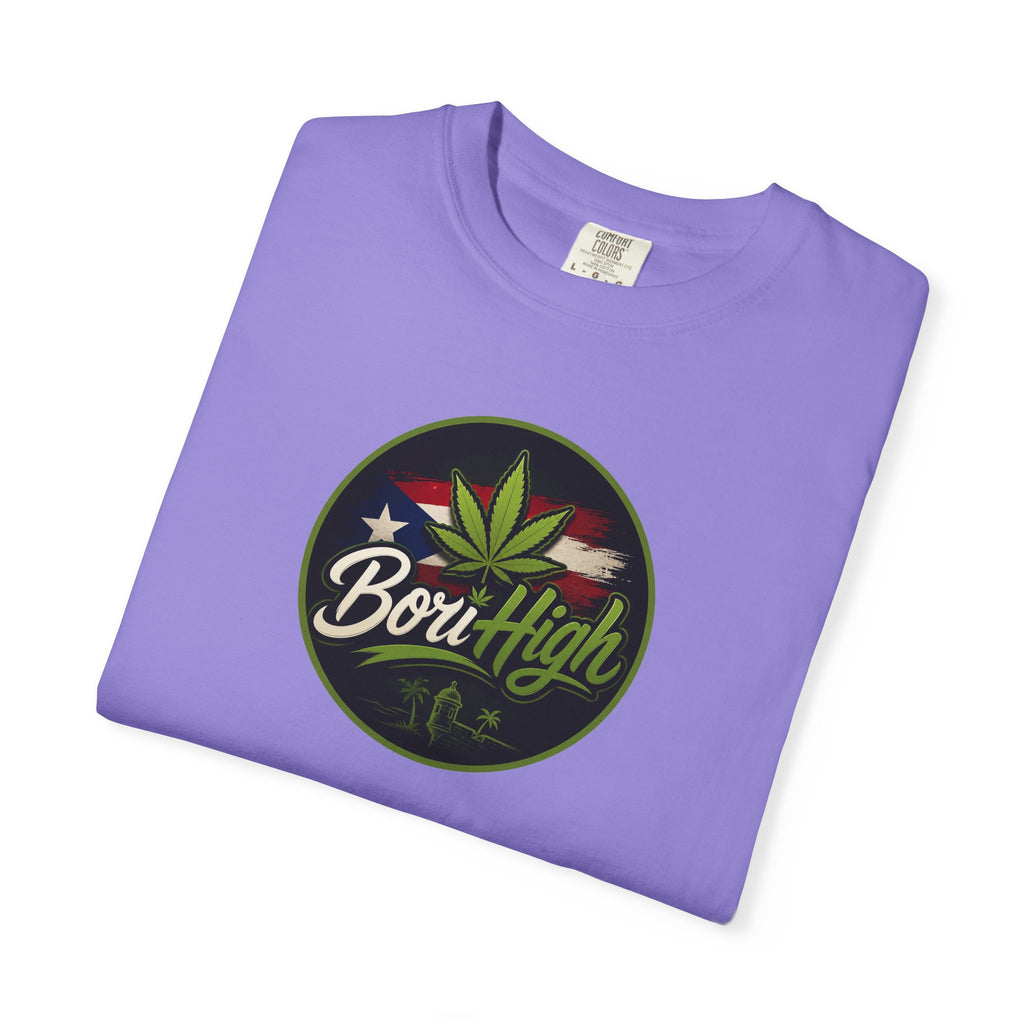 Born High Cannabis Leaf Graphic T-Shirt — Retro Rasta Weed Tee