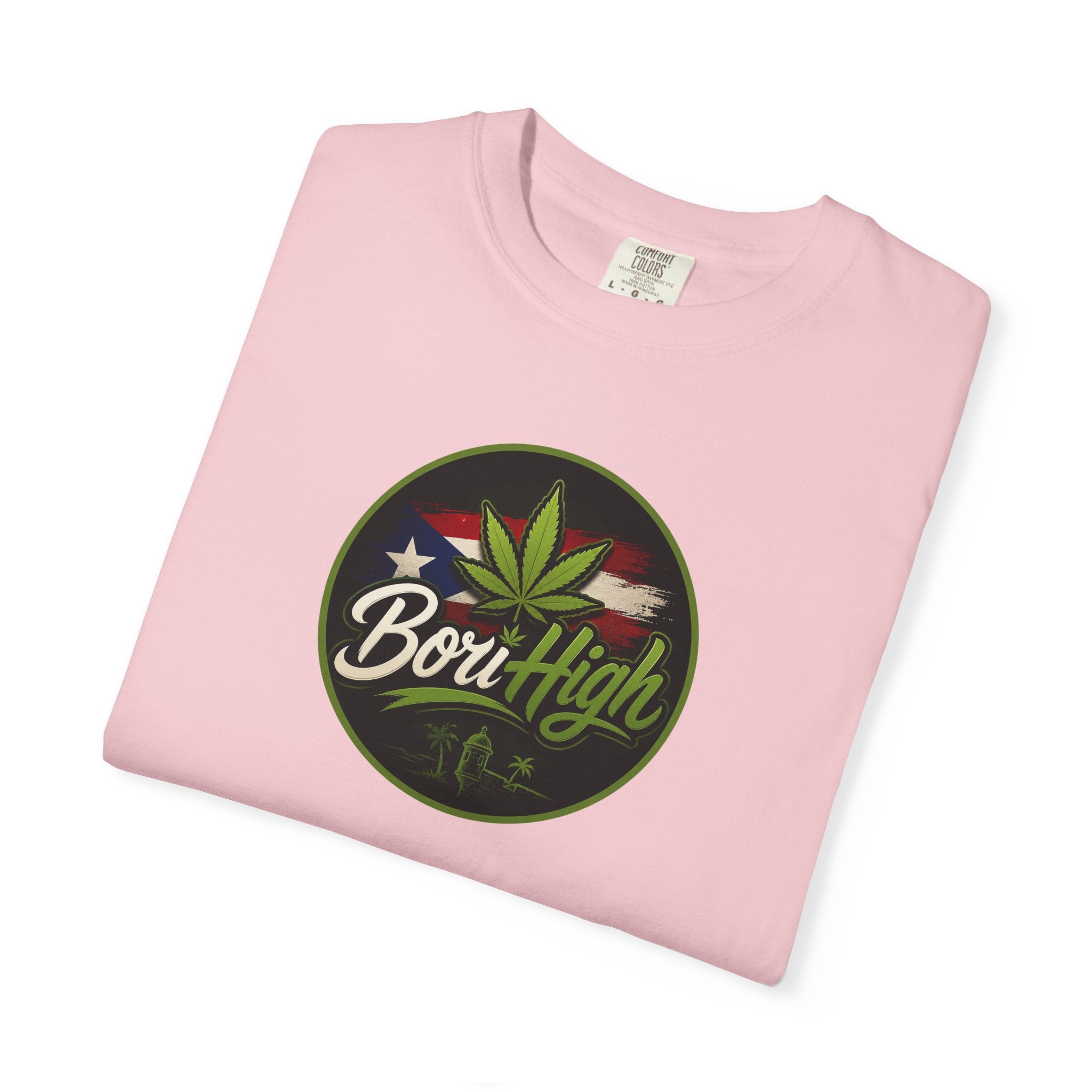 Born High Cannabis Leaf Graphic T-Shirt — Retro Rasta Weed Tee