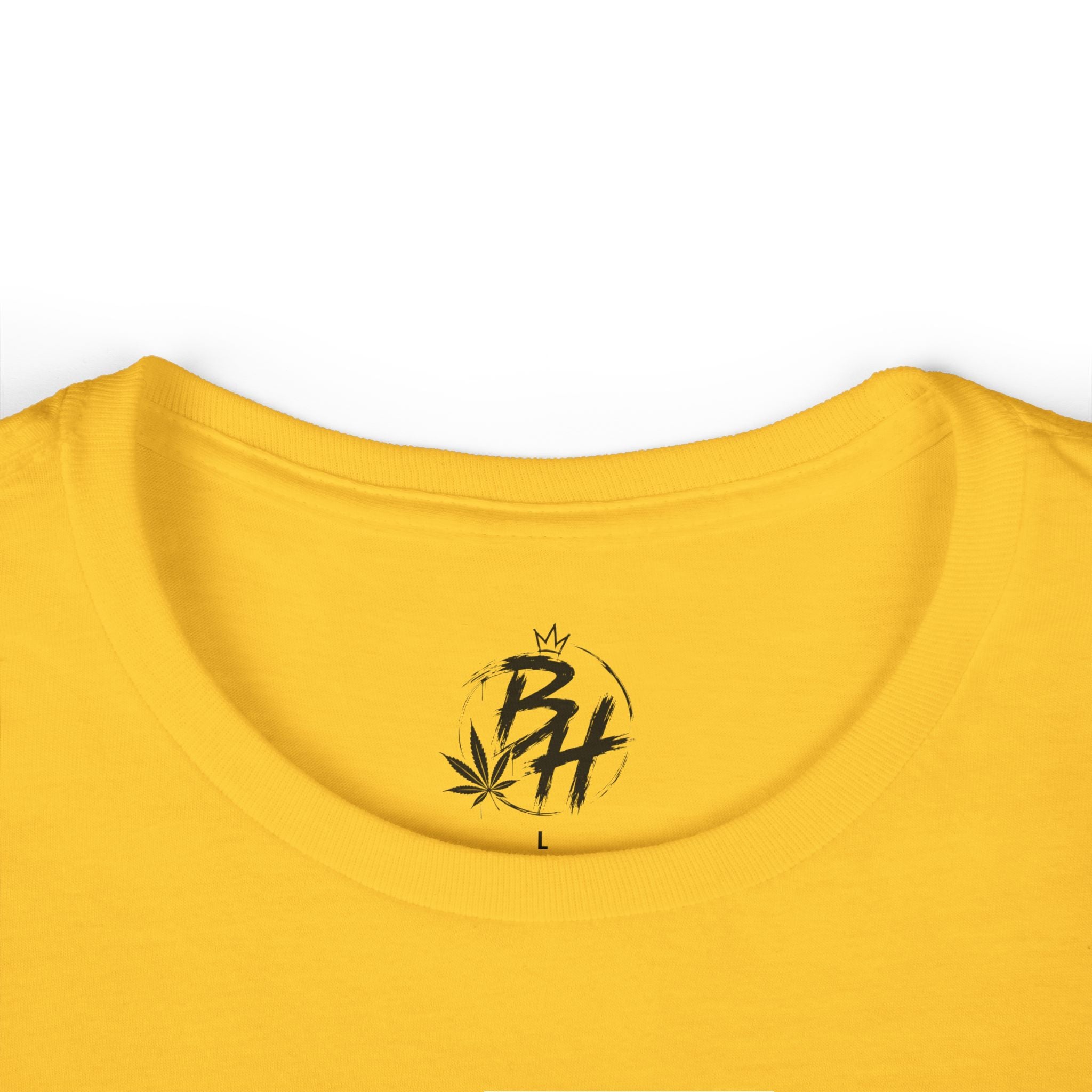 Elevated & Unbothered Women's Tee — 'BoriHigh Good Vibes' Cannabis Leaf Graphic