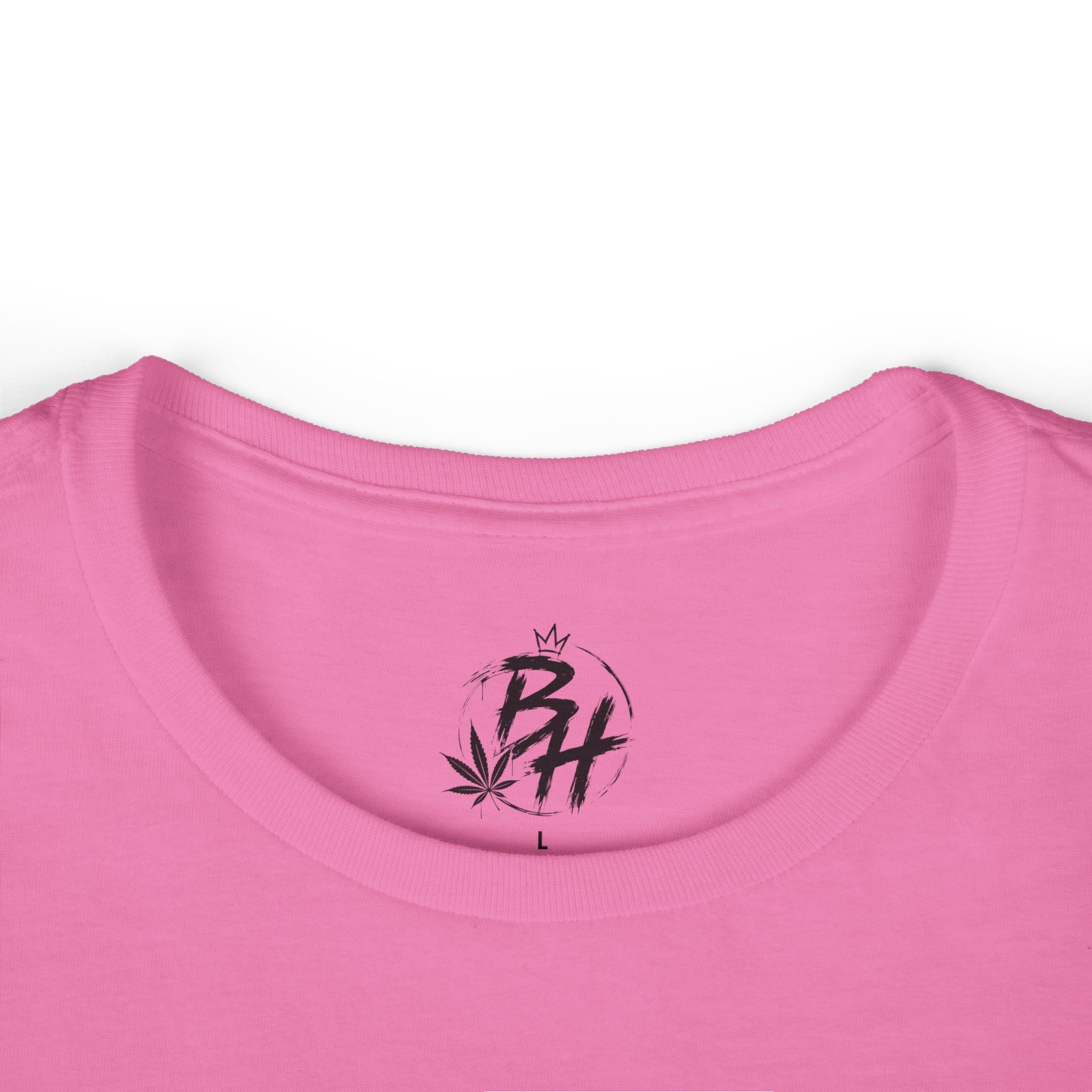 Elevated & Unbothered Women's Tee — 'BoriHigh Good Vibes' Cannabis Leaf Graphic