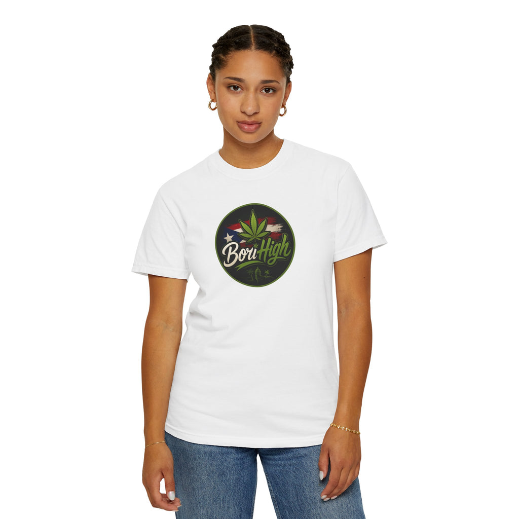 Born High Cannabis Leaf Graphic T-Shirt — Retro Rasta Weed Tee