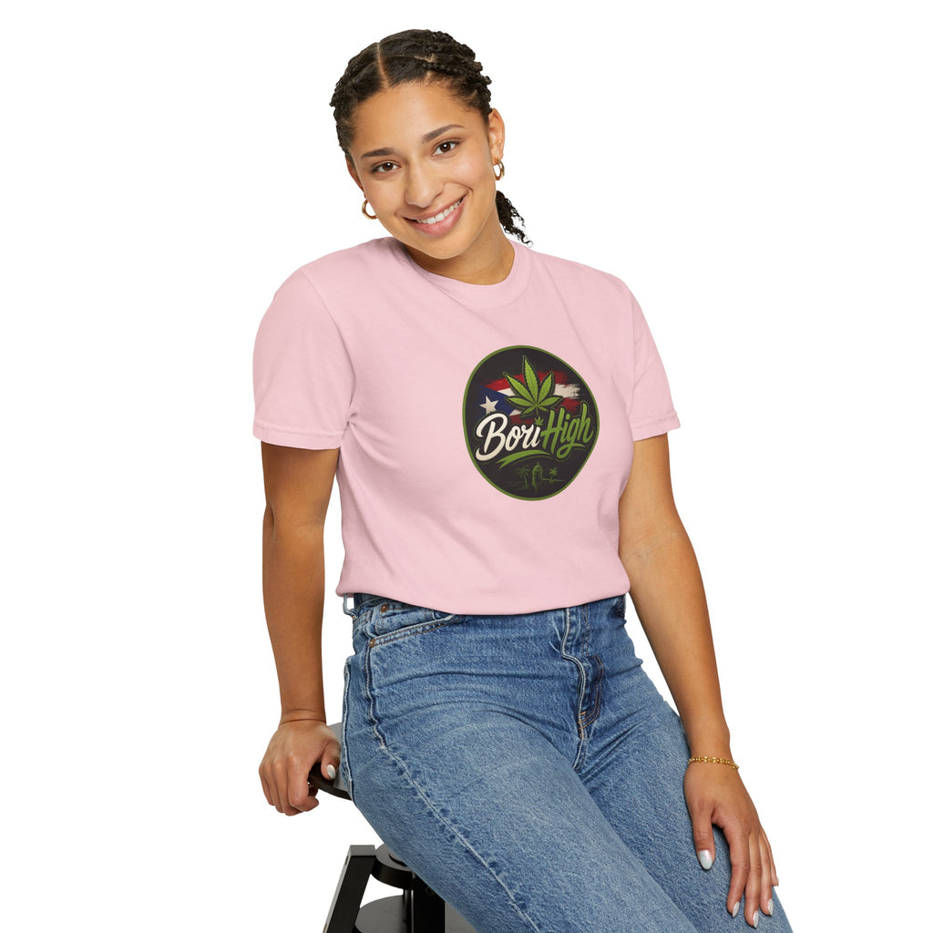 Born High Cannabis Leaf Graphic T-Shirt — Retro Rasta Weed Tee