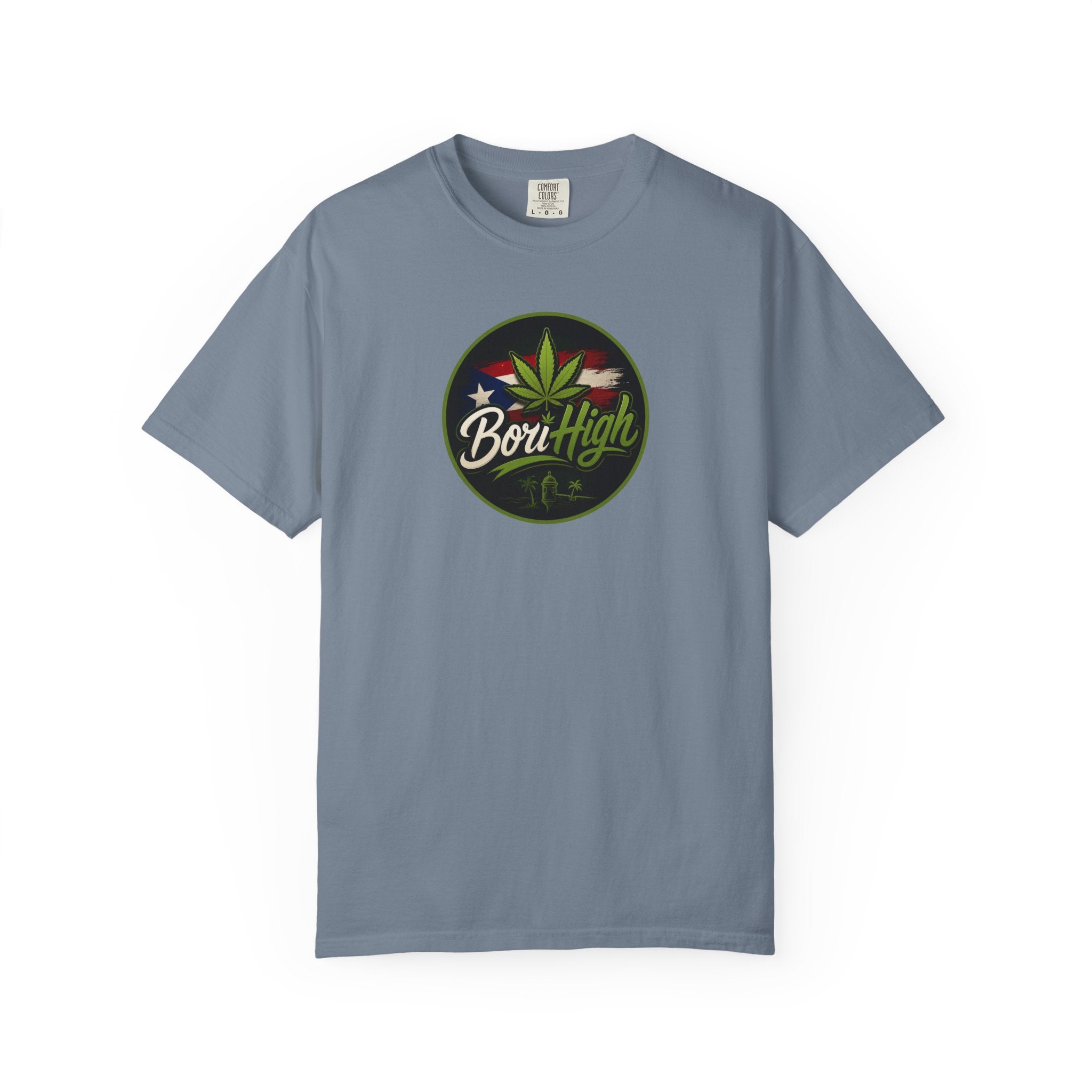 Born High Cannabis Leaf Graphic T-Shirt — Retro Rasta Weed Tee