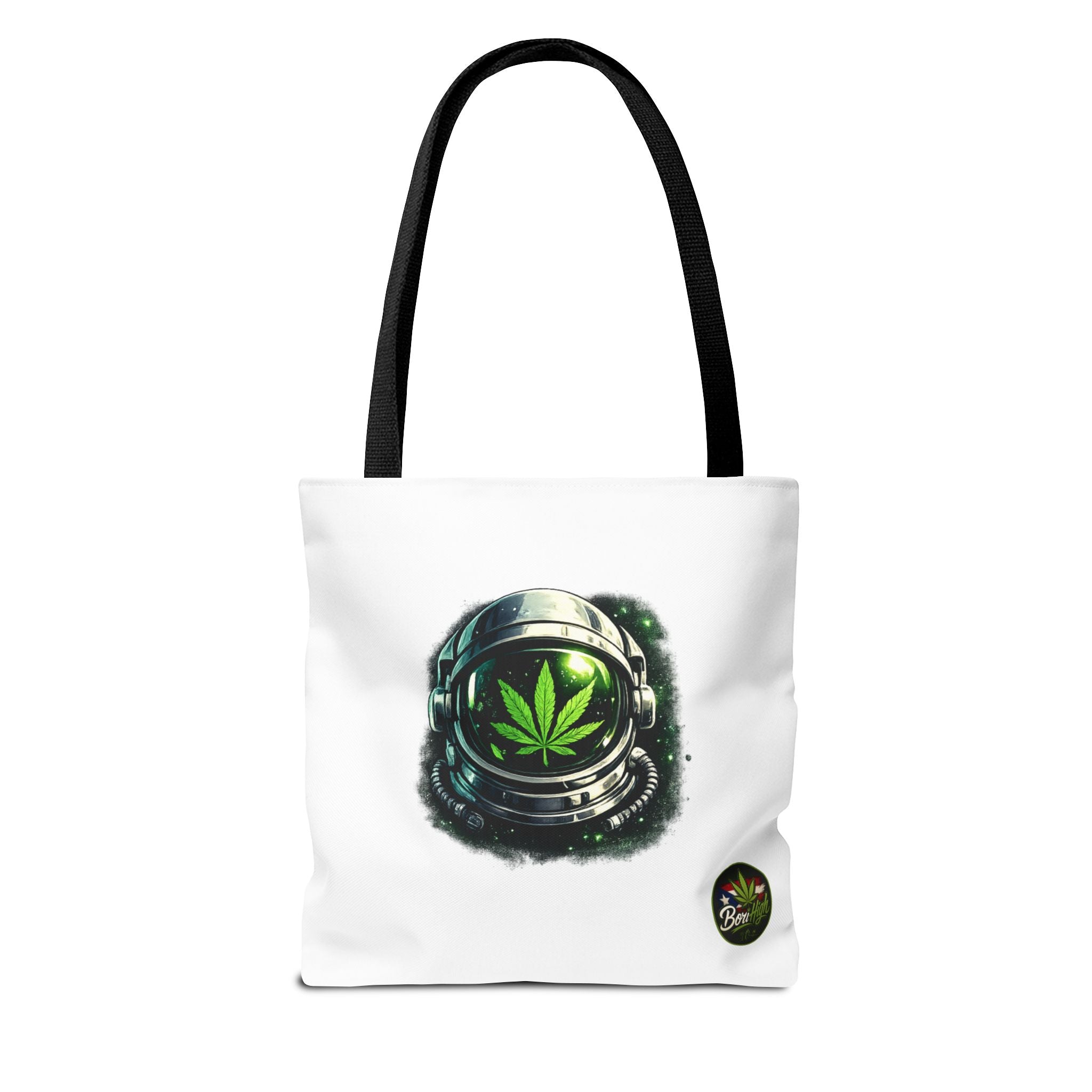 Astro Leaf Tote Bag — Cannabis Space Astronaut All-Over Print Tote