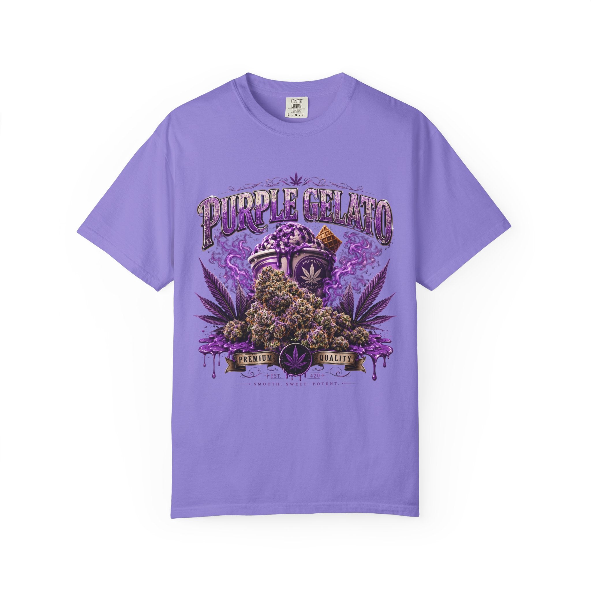 T-Shirt — "Purple Gelato" Cannabis Graphic Tee