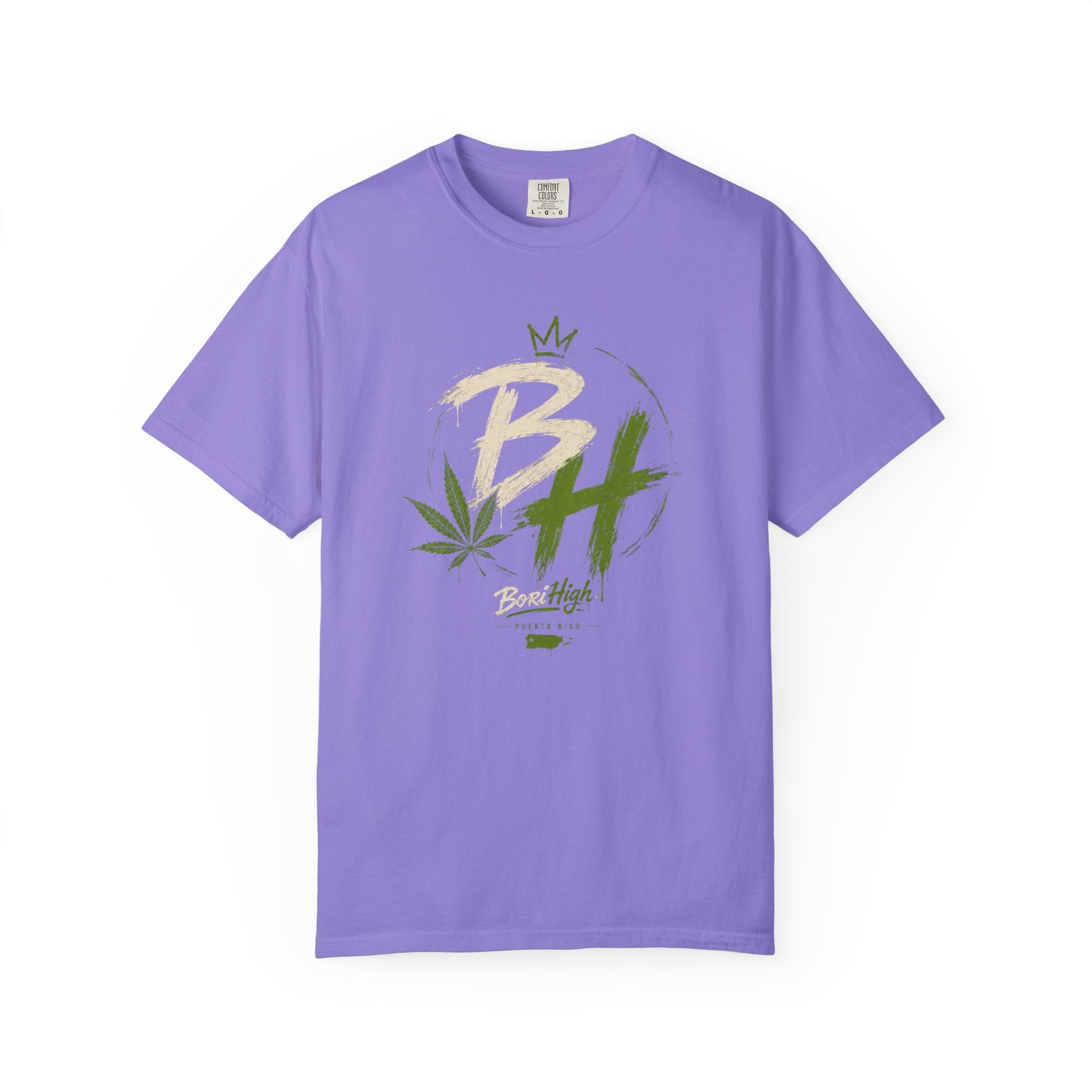 High Vibes T‑Shirt — 'BH' Cannabis Leaf Graphic Tee