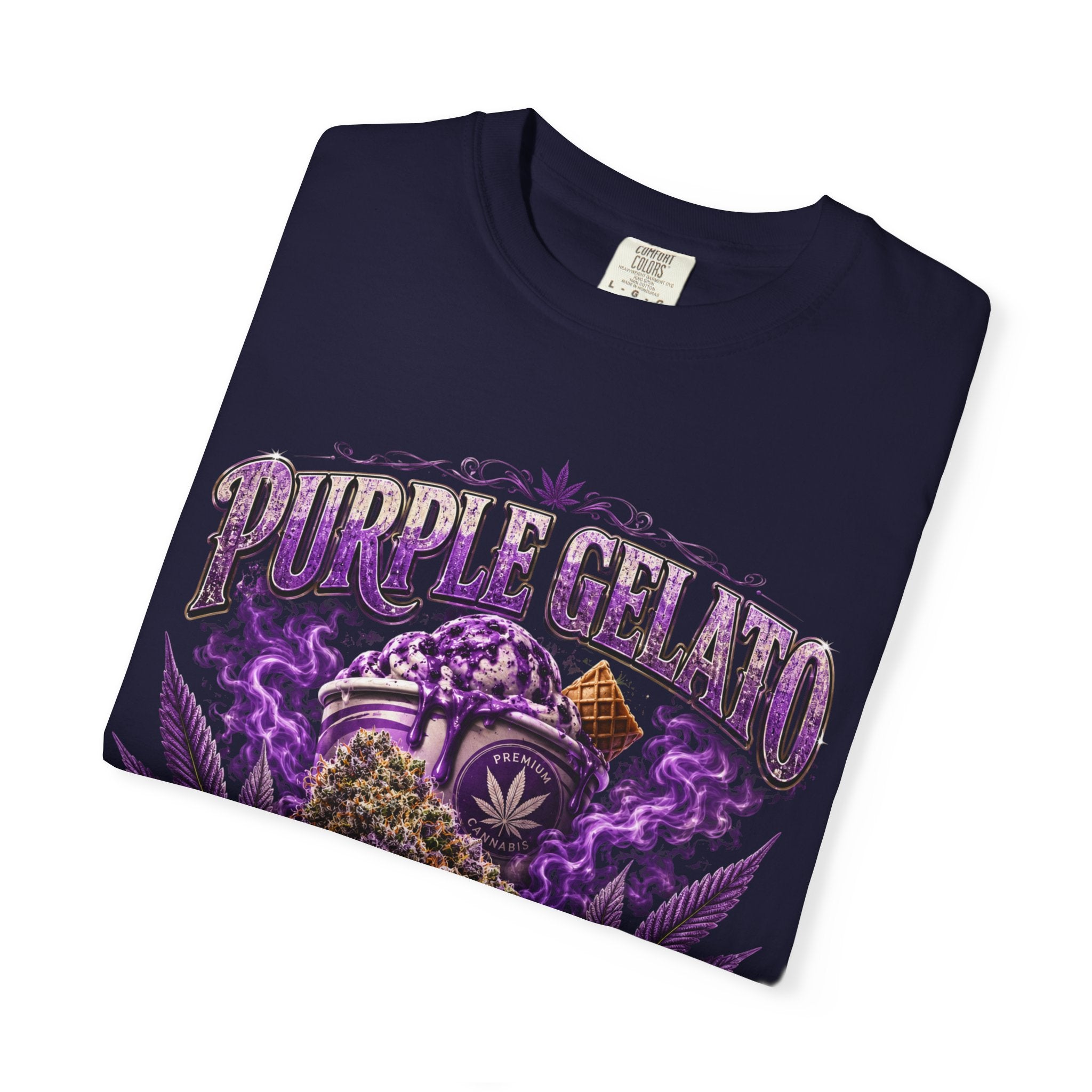 T-Shirt — "Purple Gelato" Cannabis Graphic Tee