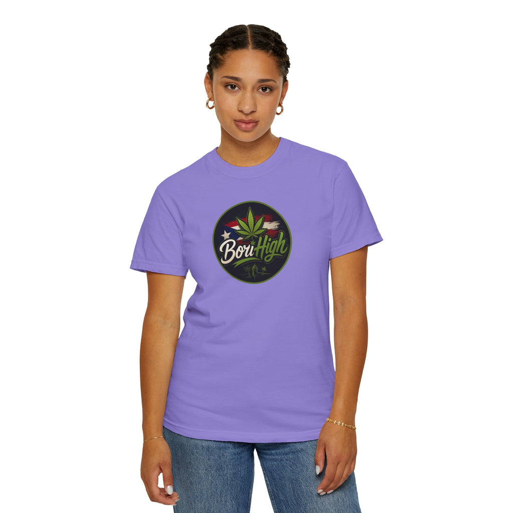 Born High Cannabis Leaf Graphic T-Shirt — Retro Rasta Weed Tee