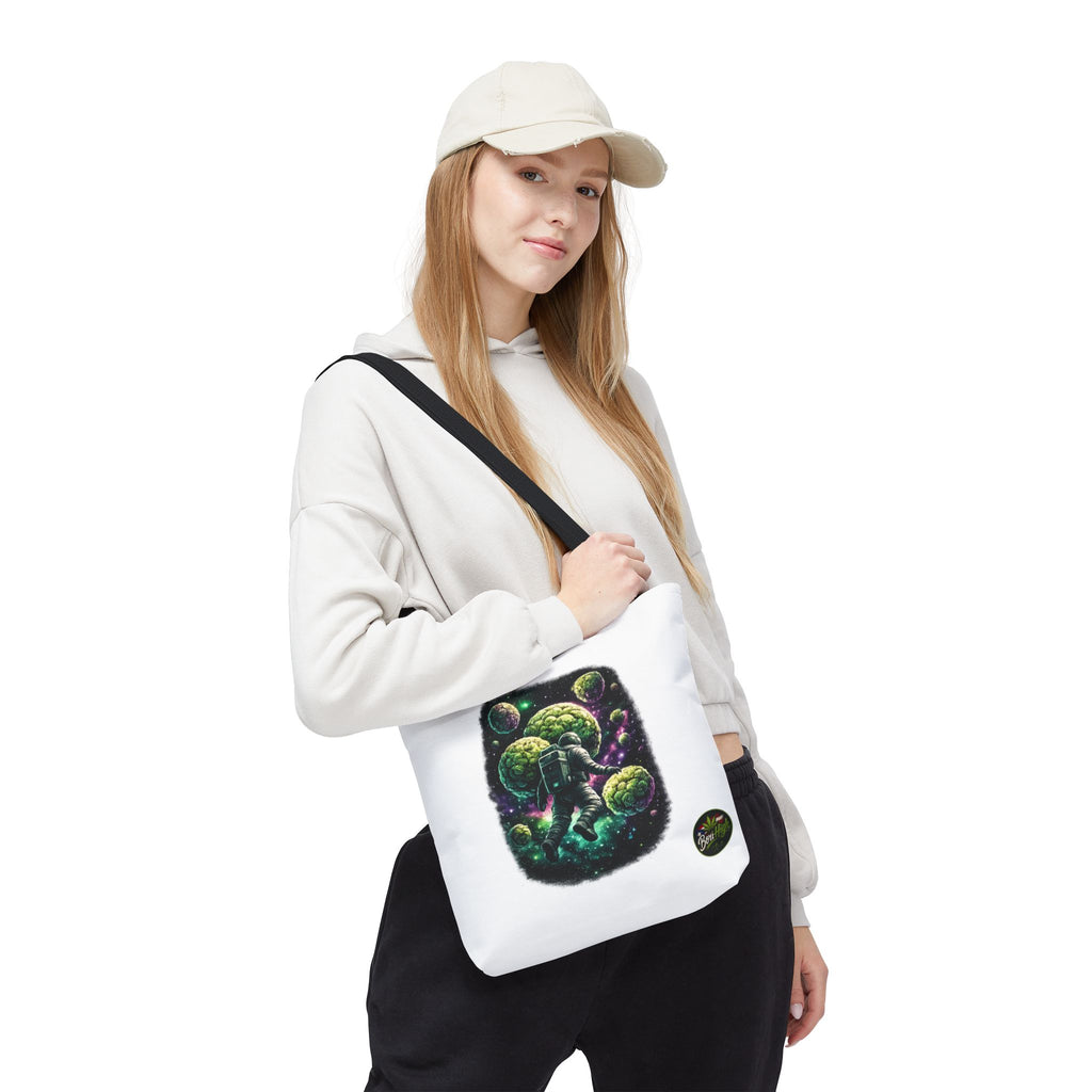 Astro Leaf Tote Bag — Cannabis Space Astronaut All-Over Print Tote