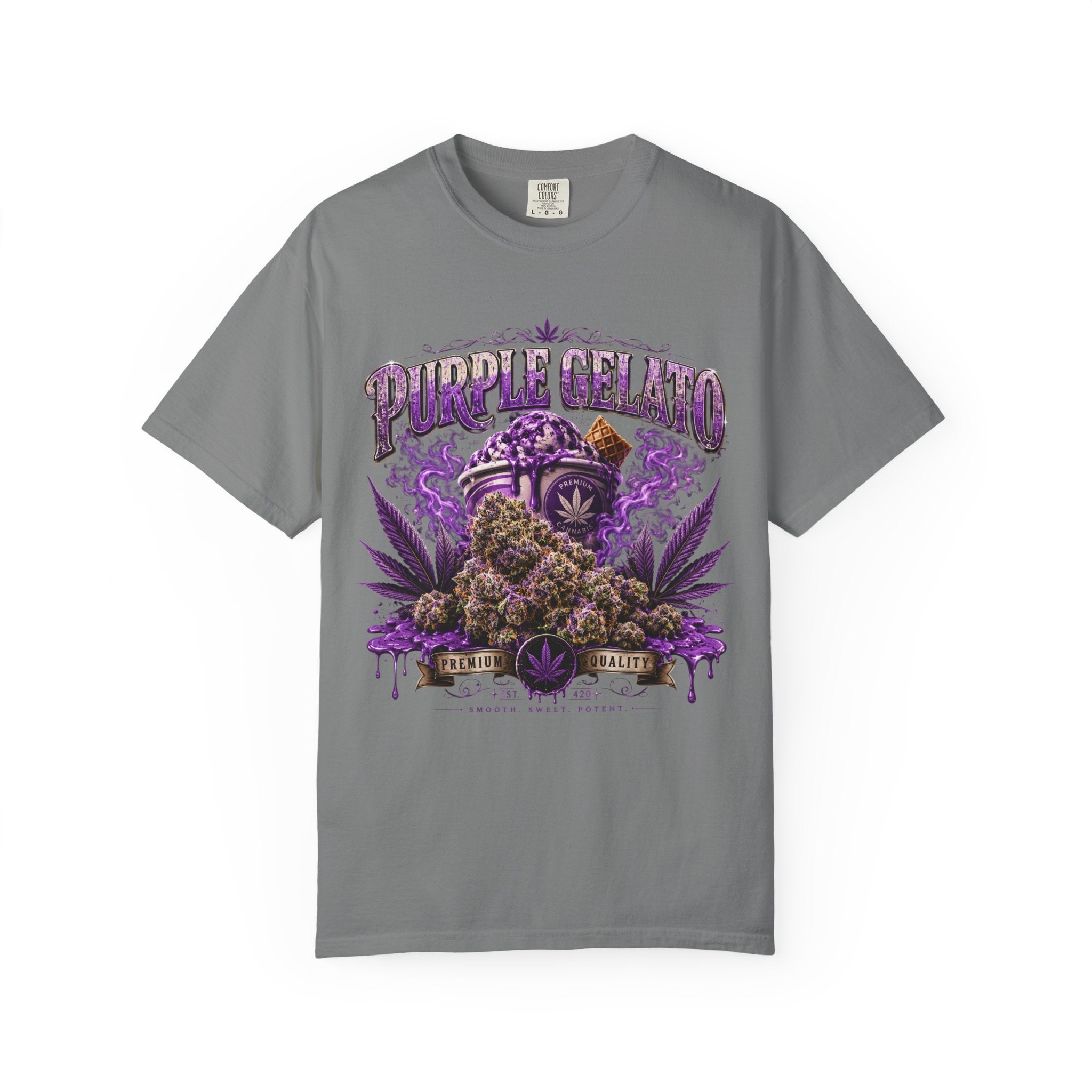 T-Shirt — "Purple Gelato" Cannabis Graphic Tee