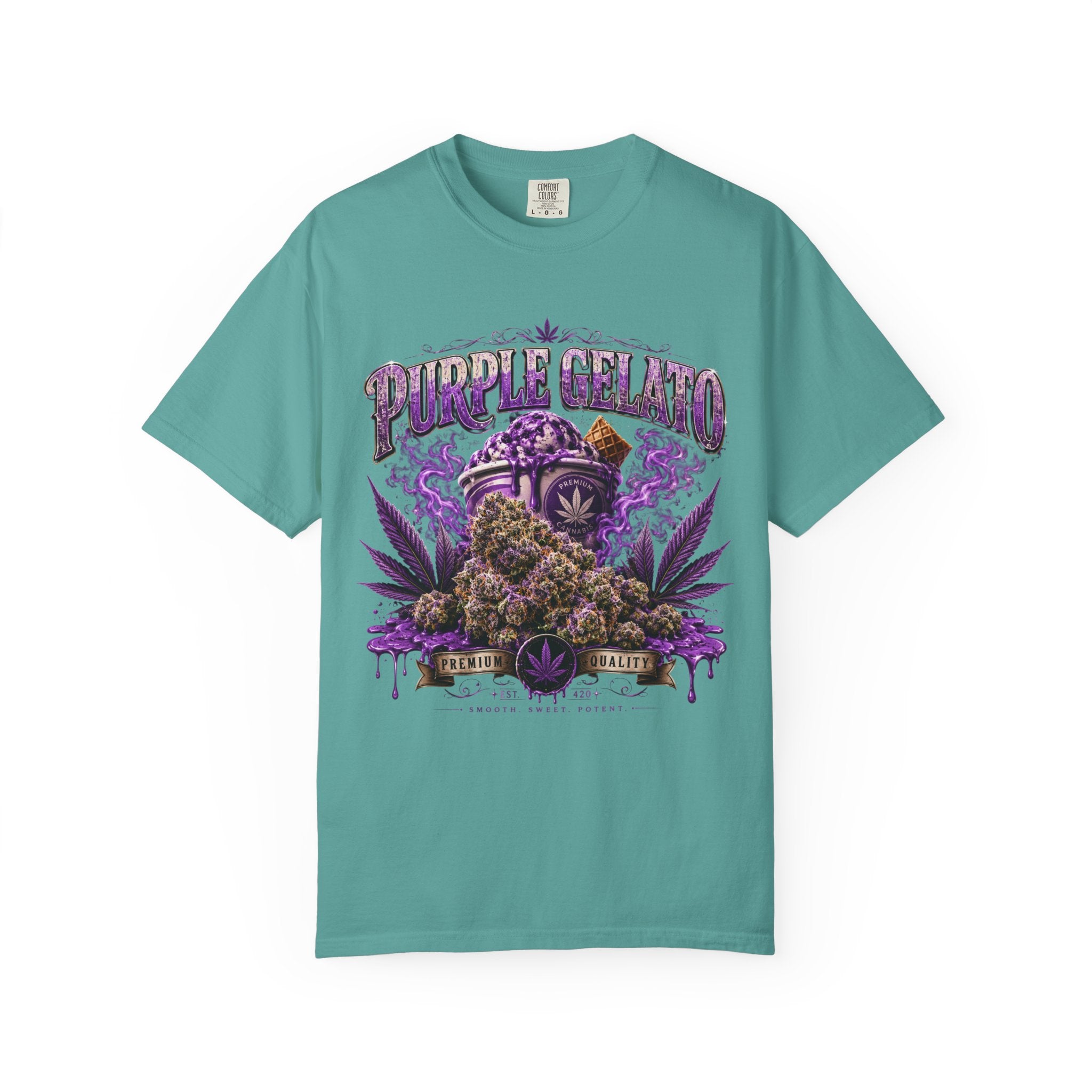 T-Shirt — "Purple Gelato" Cannabis Graphic Tee