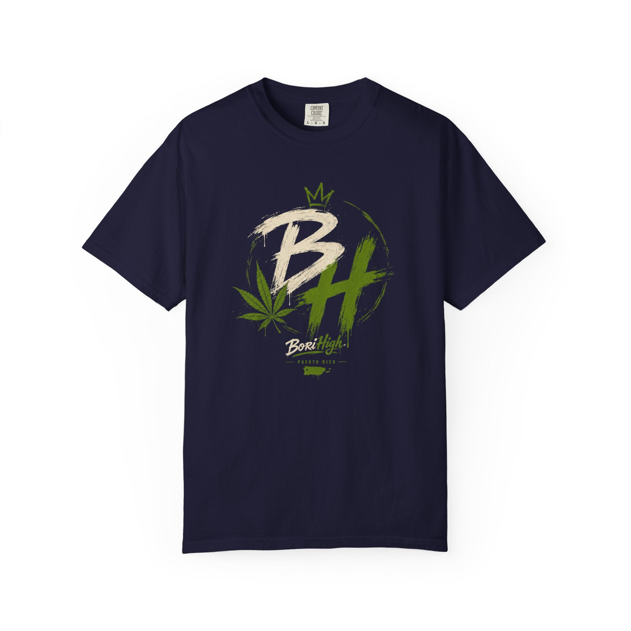 High Vibes T‑Shirt — 'BH' Cannabis Leaf Graphic Tee