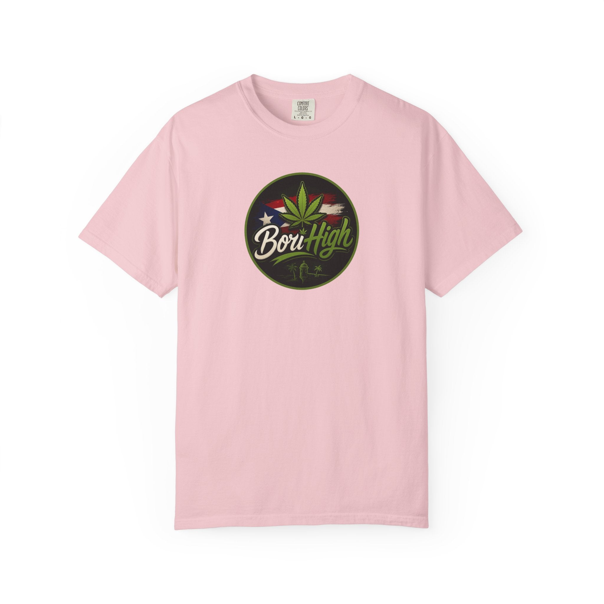 Born High Cannabis Leaf Graphic T-Shirt — Retro Rasta Weed Tee