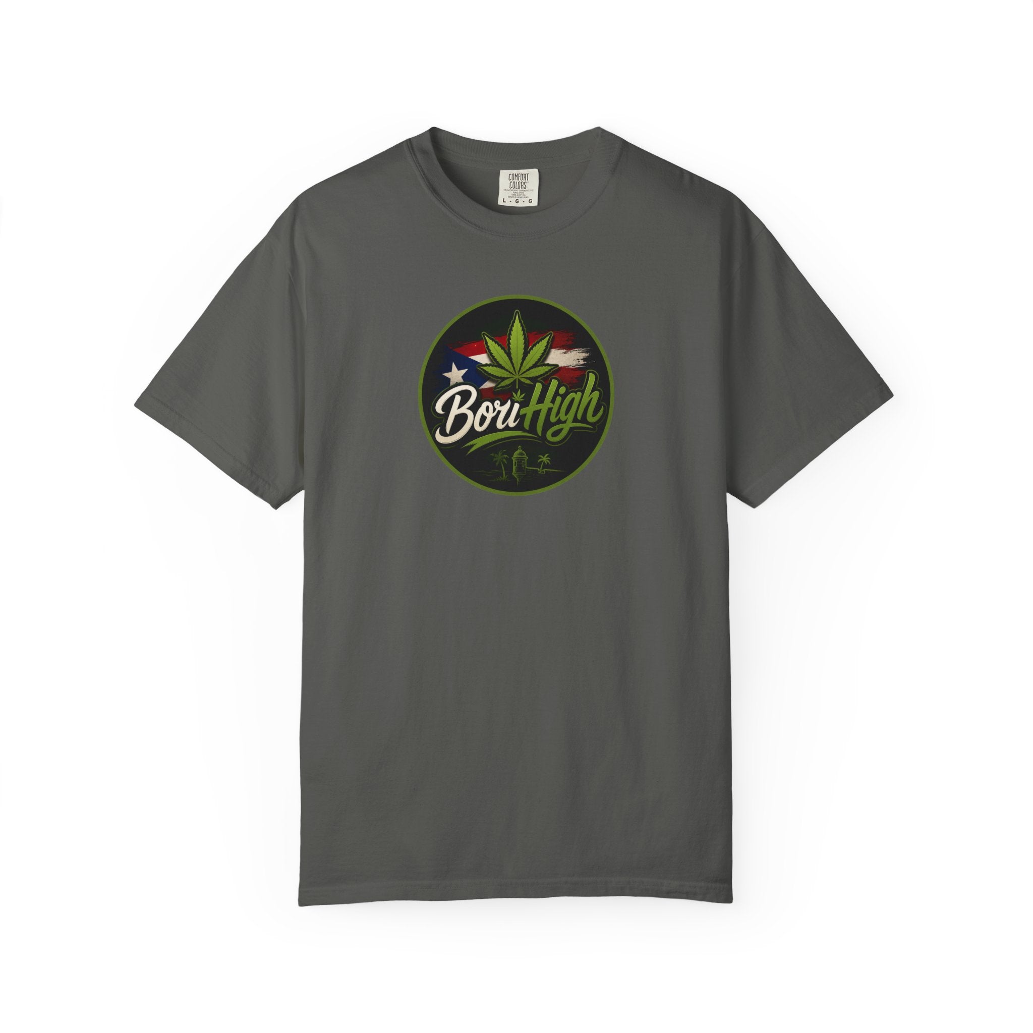 Born High Cannabis Leaf Graphic T-Shirt — Retro Rasta Weed Tee