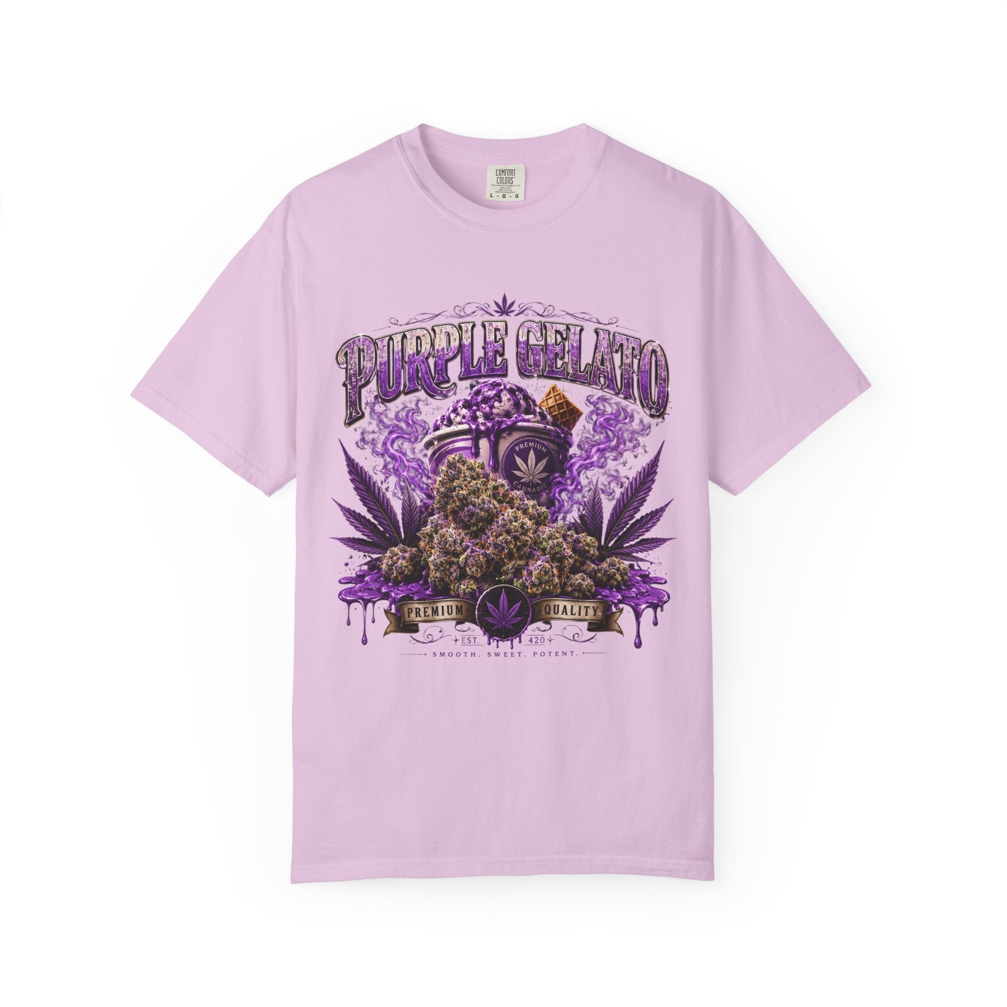 T-Shirt — "Purple Gelato" Cannabis Graphic Tee