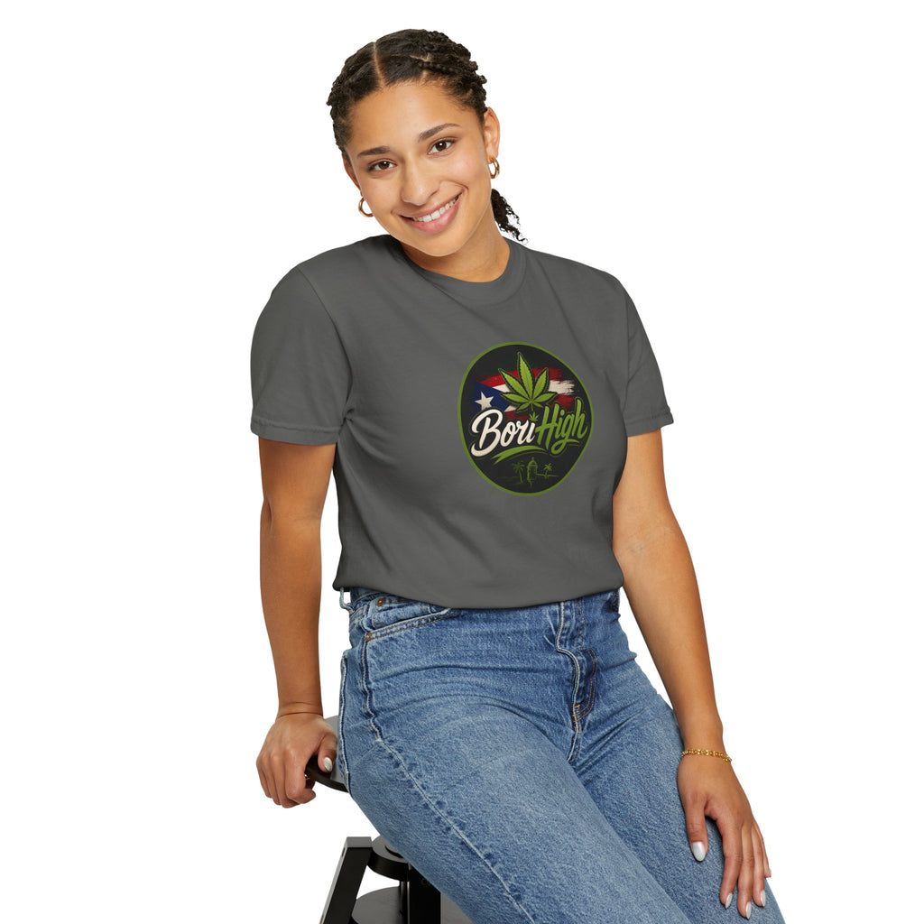 Born High Cannabis Leaf Graphic T-Shirt — Retro Rasta Weed Tee