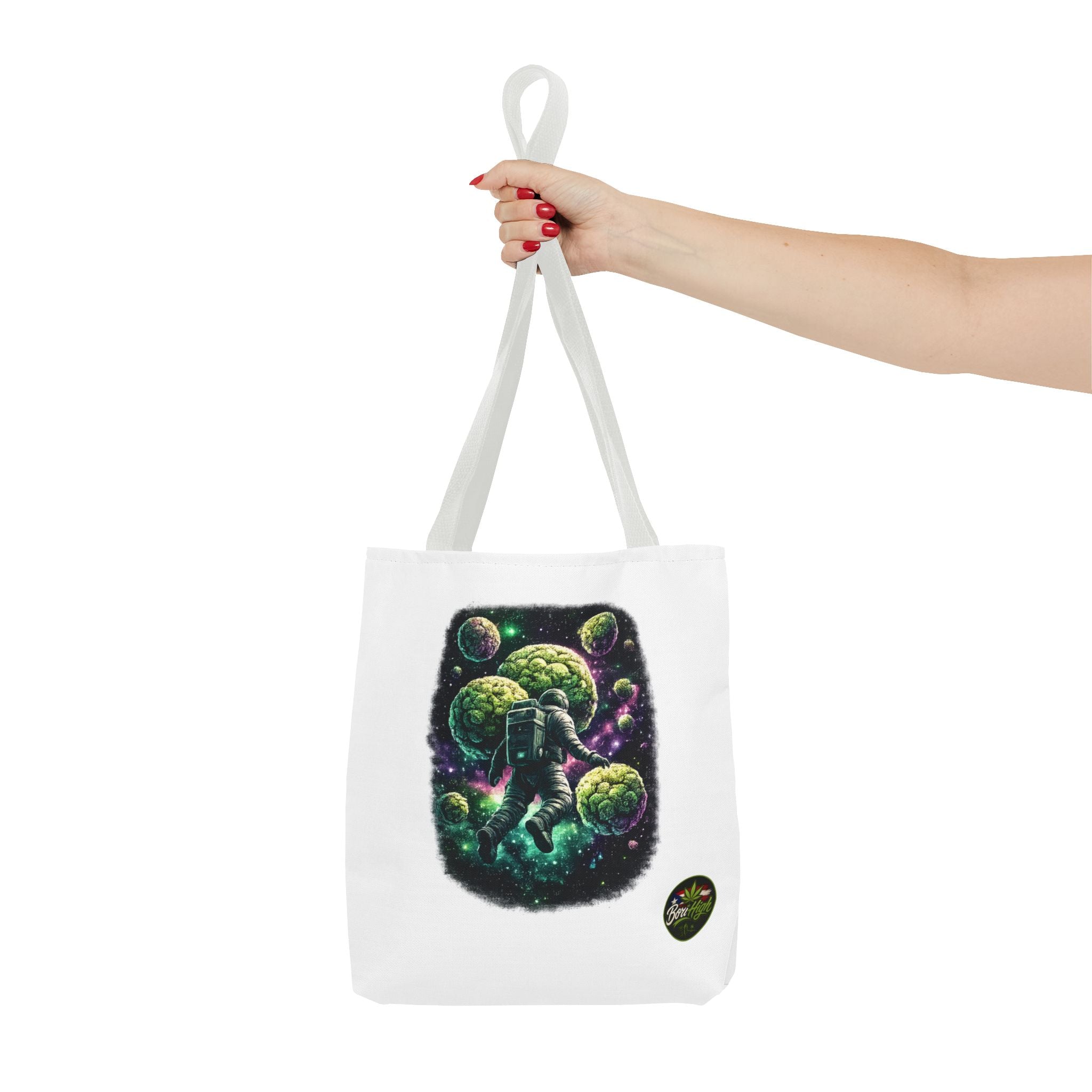 Astro Leaf Tote Bag — Cannabis Space Astronaut All-Over Print Tote
