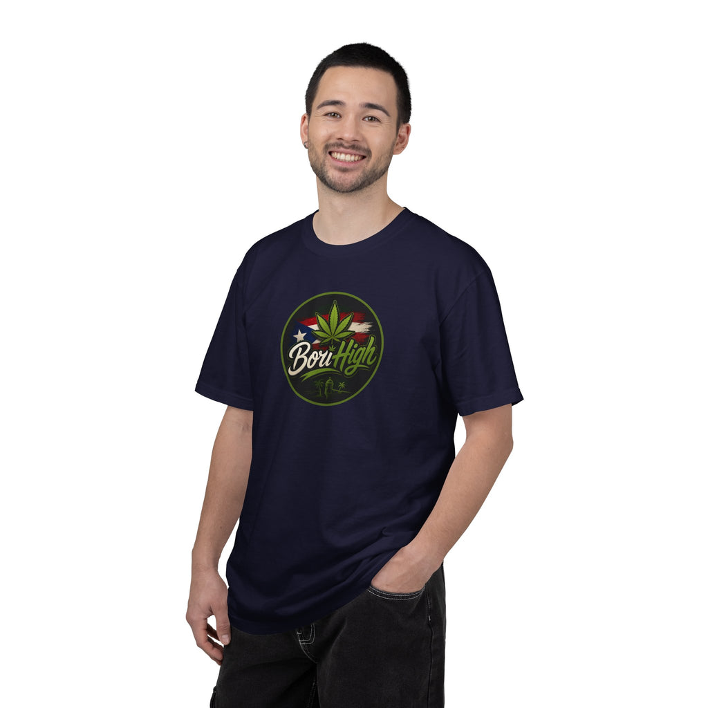 Born High Cannabis Leaf Graphic T-Shirt — Retro Rasta Weed Tee