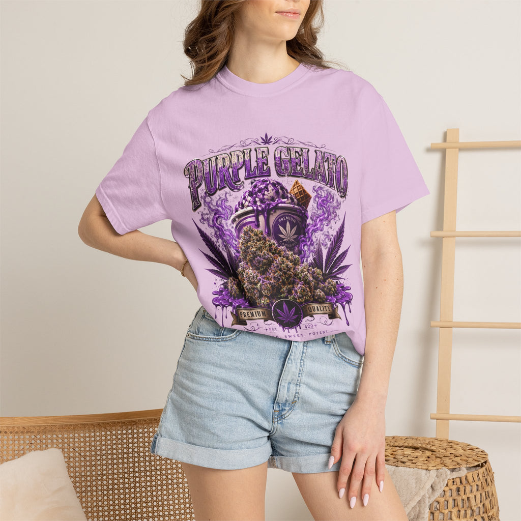 T-Shirt — "Purple Gelato" Cannabis Graphic Tee