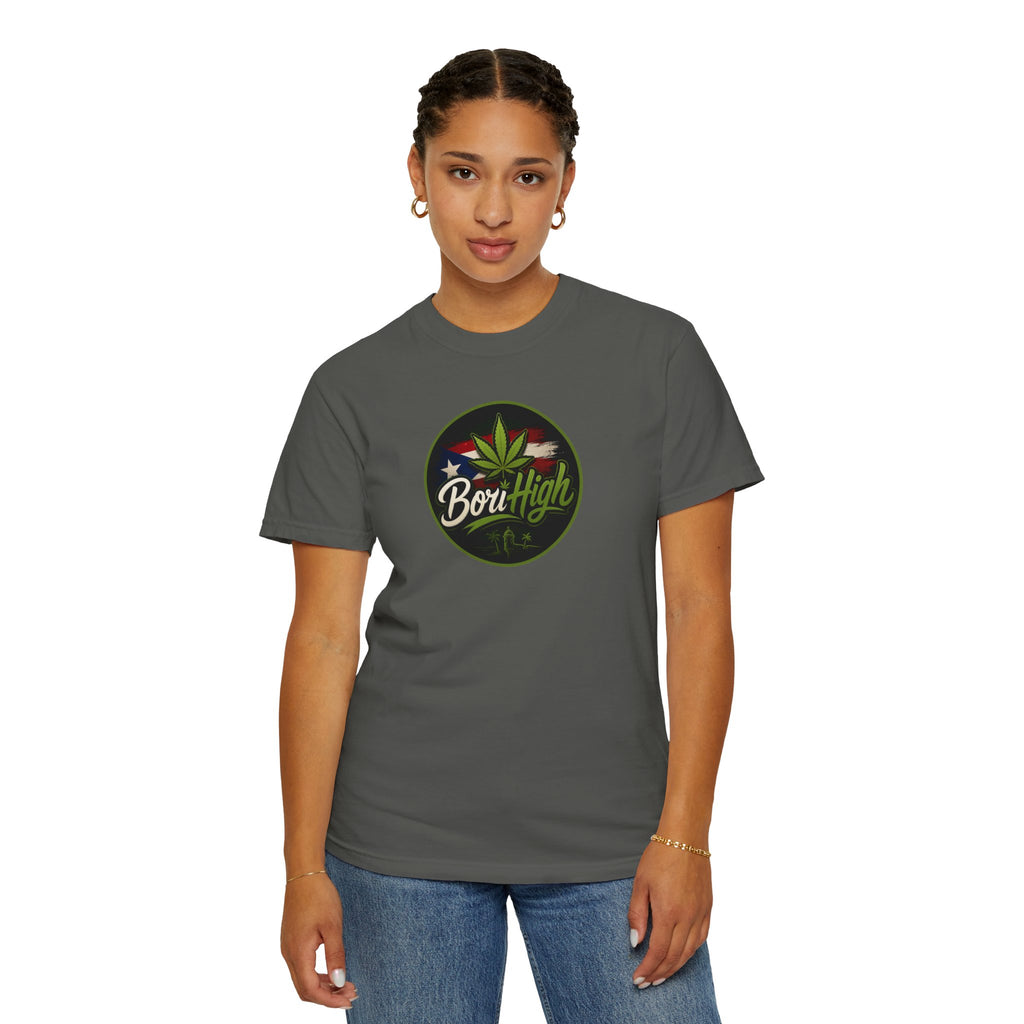 Born High Cannabis Leaf Graphic T-Shirt — Retro Rasta Weed Tee
