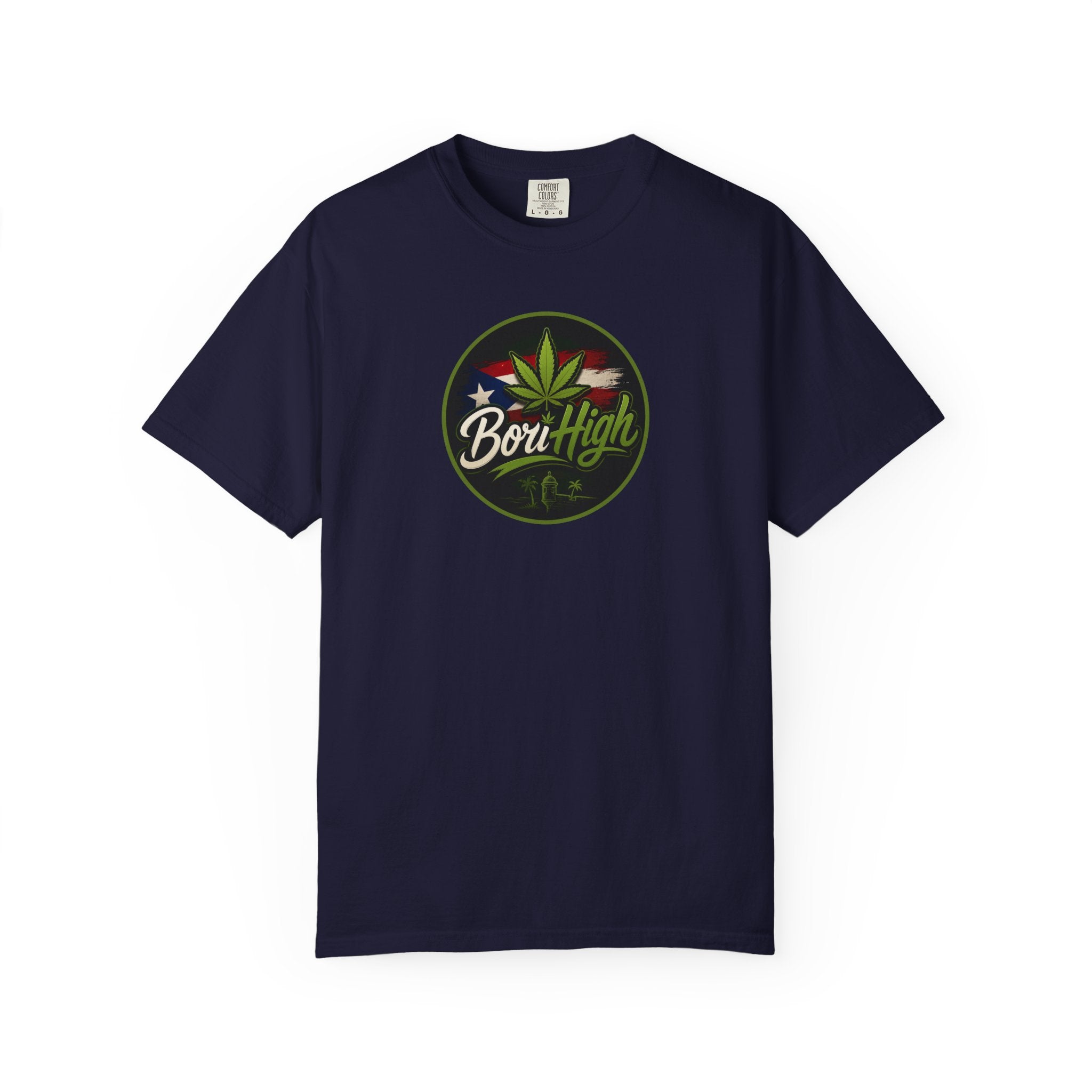 Born High Cannabis Leaf Graphic T-Shirt — Retro Rasta Weed Tee