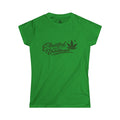 Elevated & Unbothered Women's Tee — 'BoriHigh Good Vibes' Cannabis Leaf Graphic